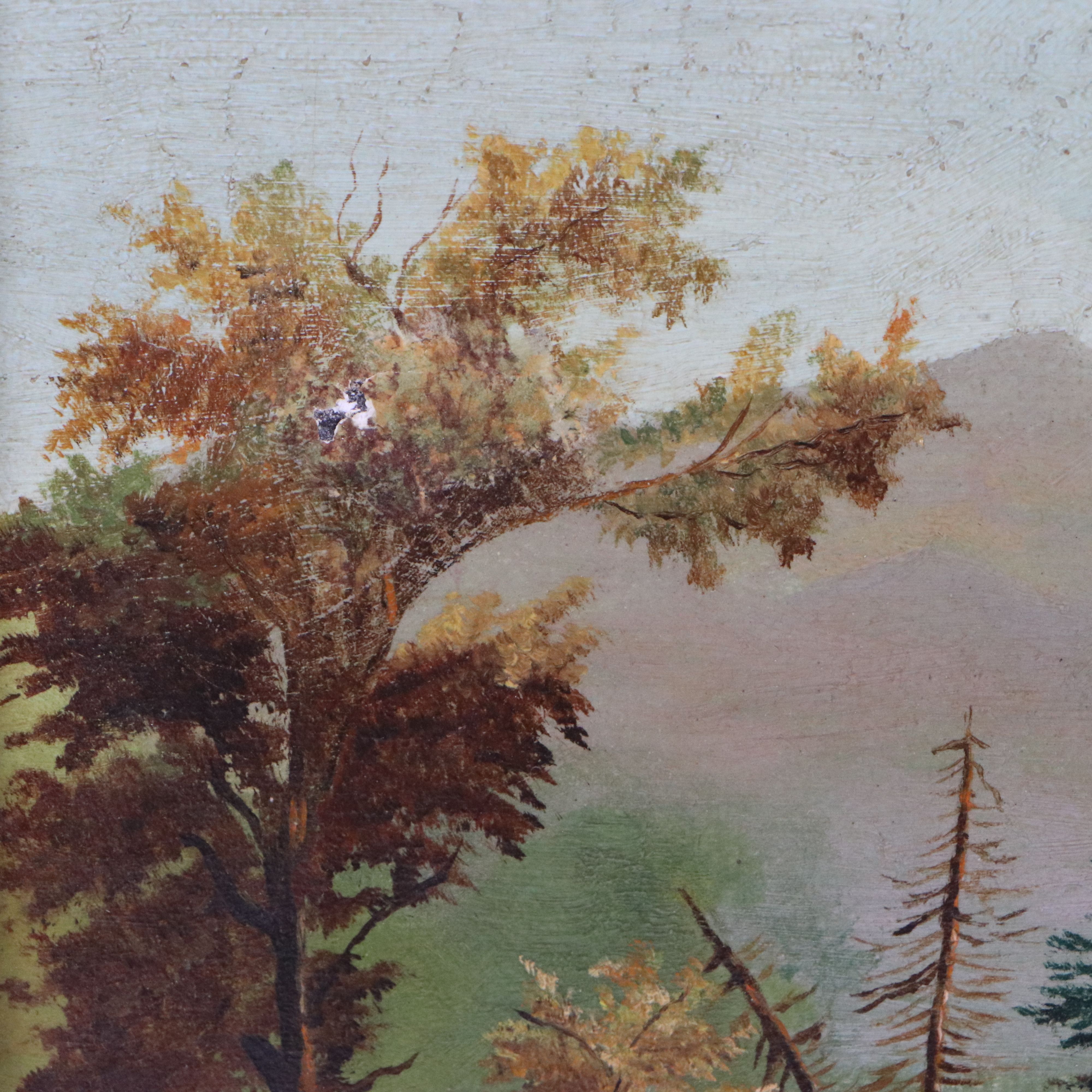 Western American Landscape Oil Painting, Late 19th or Early 20th Century