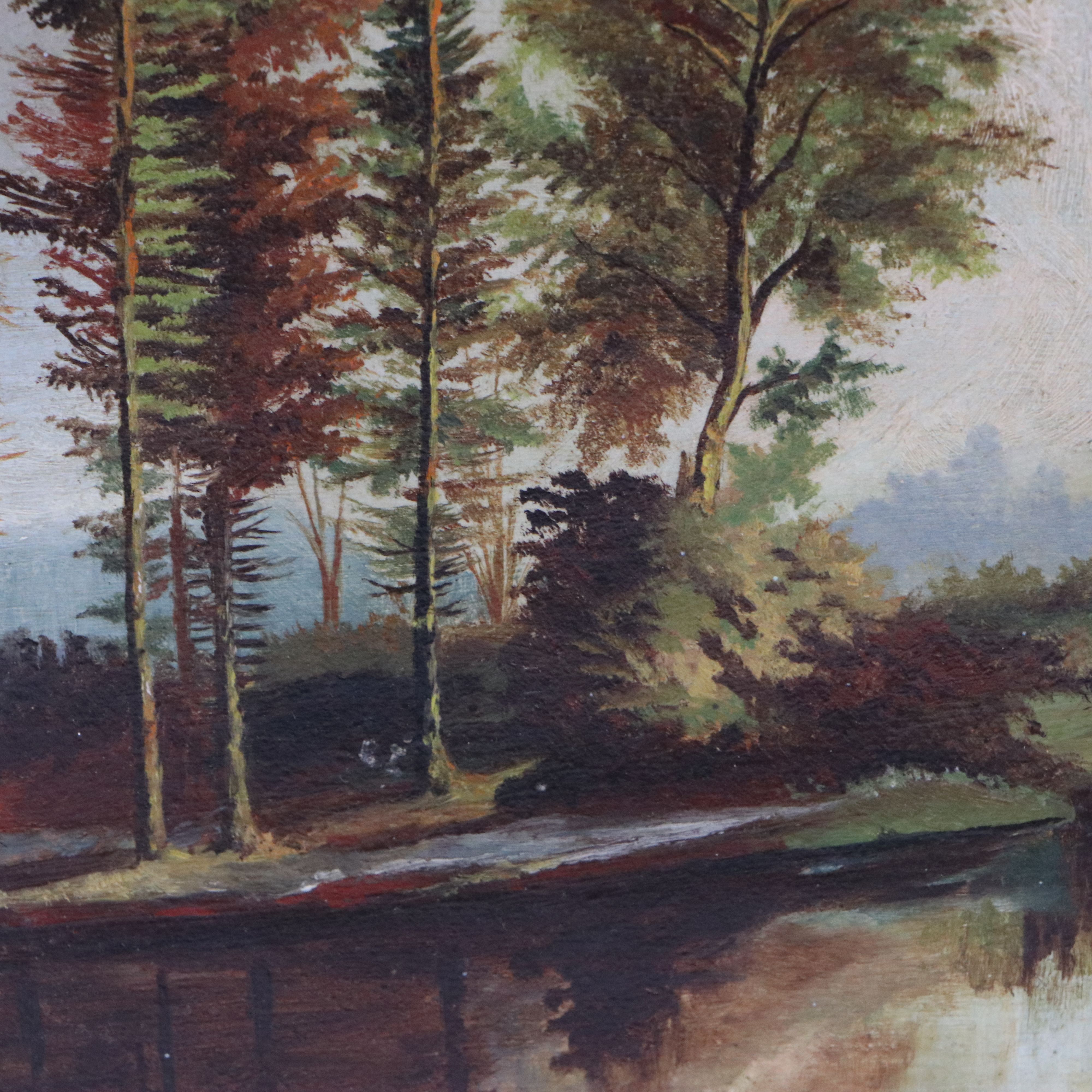 Western American Landscape Oil Painting, Late 19th or Early 20th Century