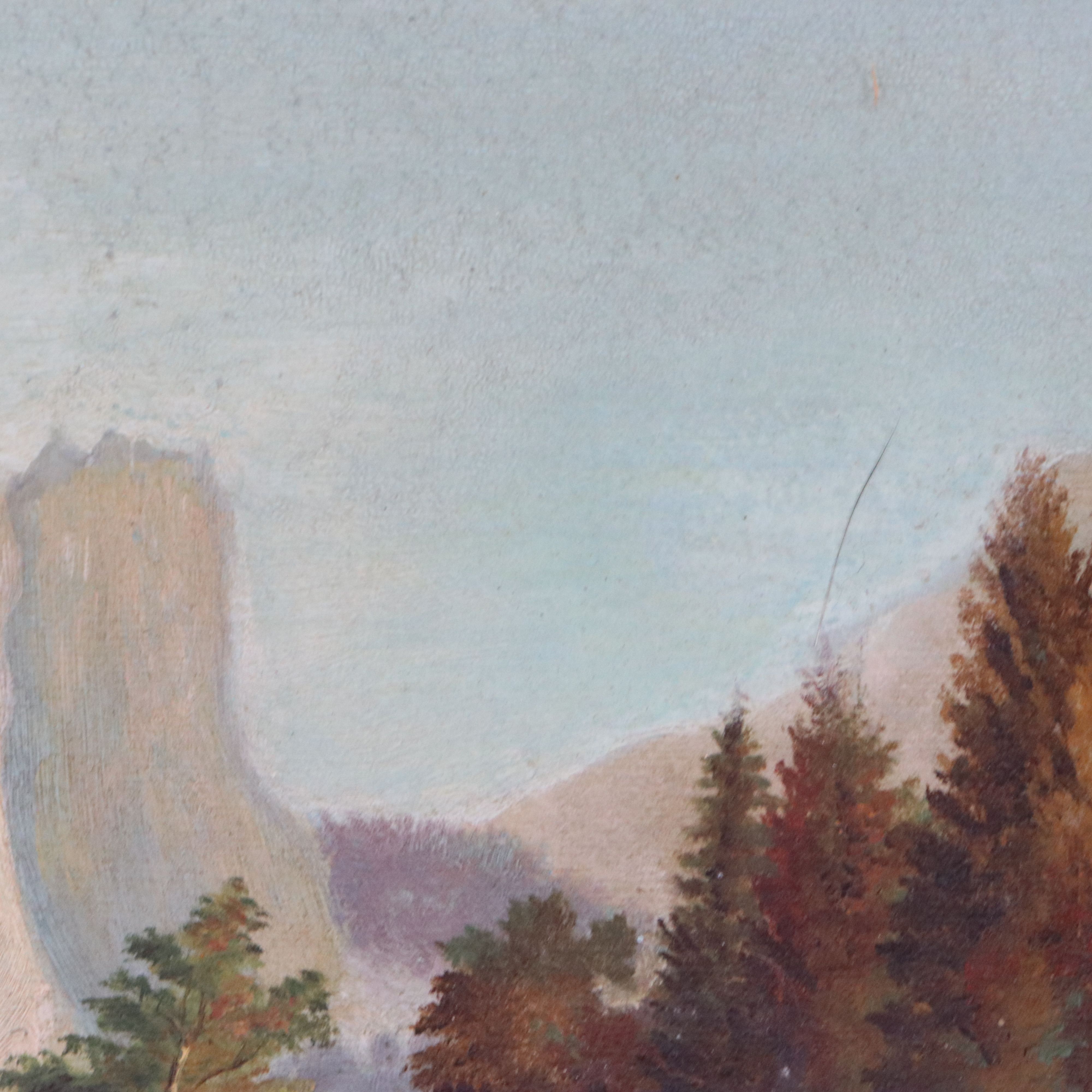 Western American Landscape Oil Painting, Late 19th or Early 20th Century