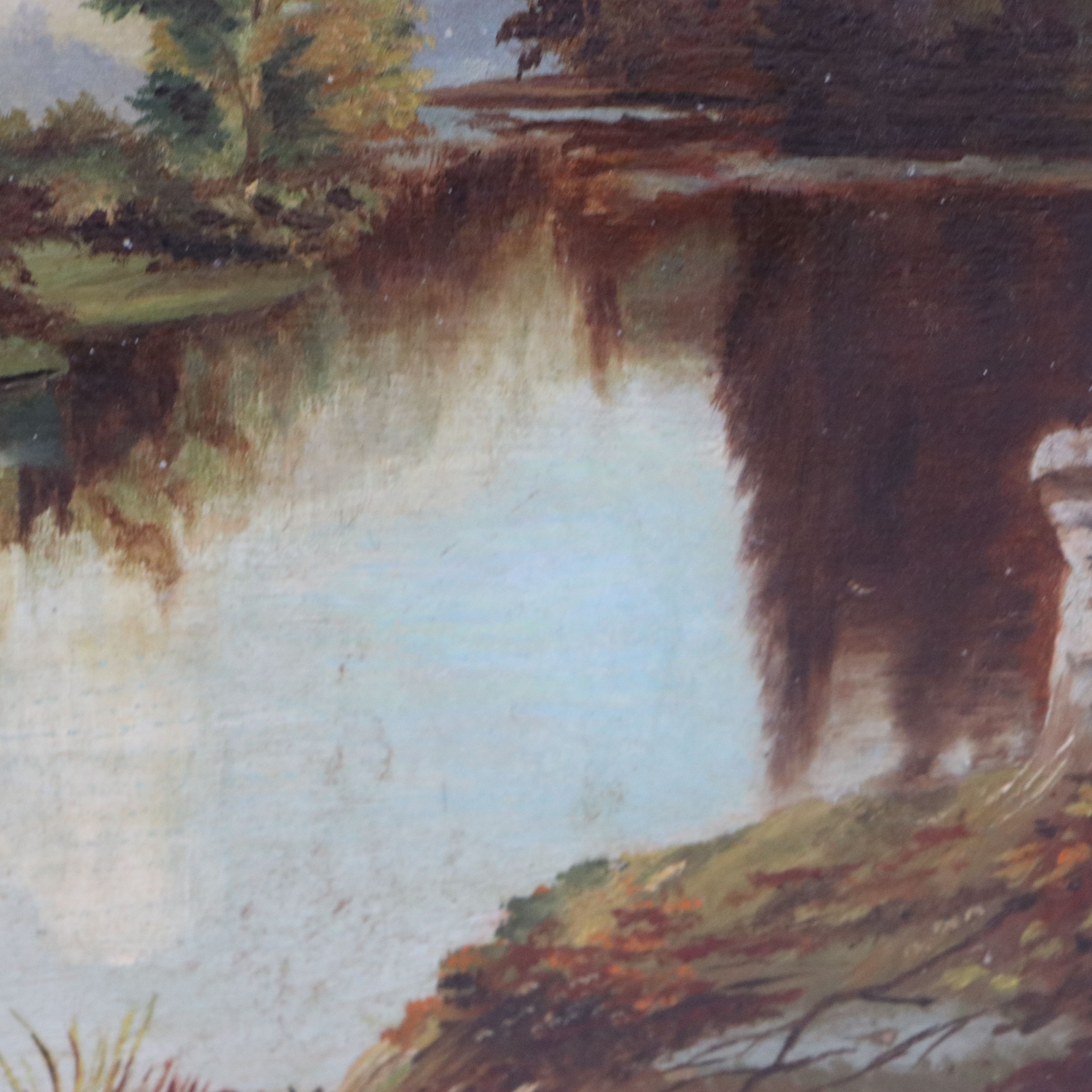 Western American Landscape Oil Painting, Late 19th or Early 20th Century