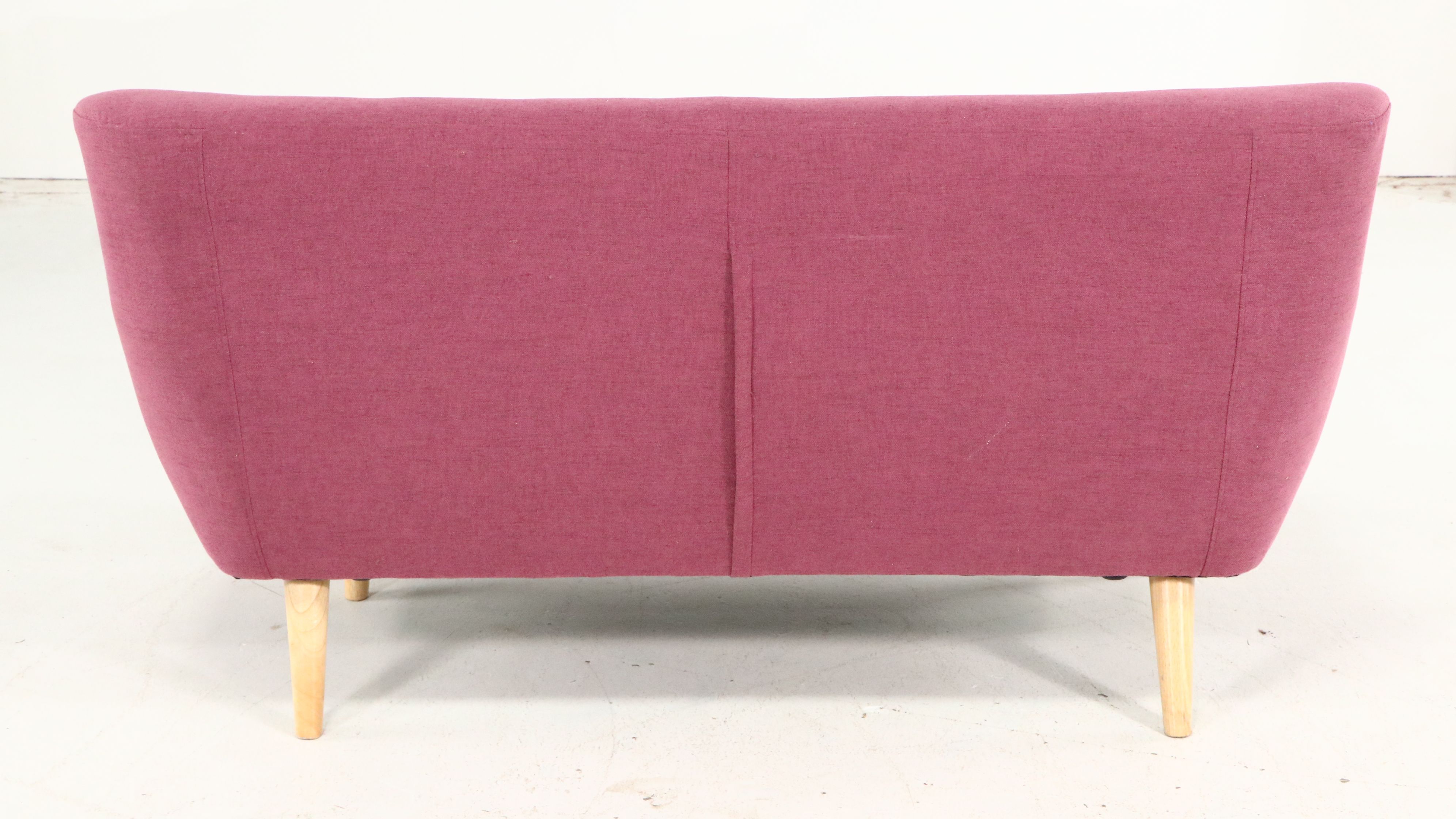 Mid Century Modern Style Upholstered Loveseat