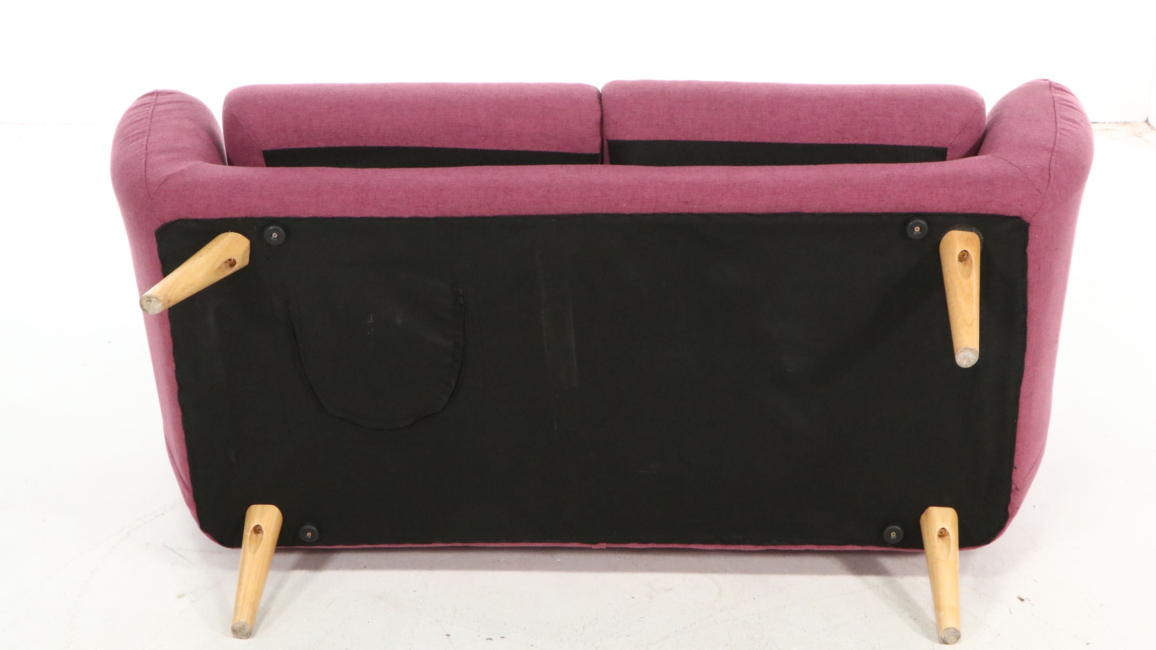 Mid Century Modern Style Upholstered Loveseat