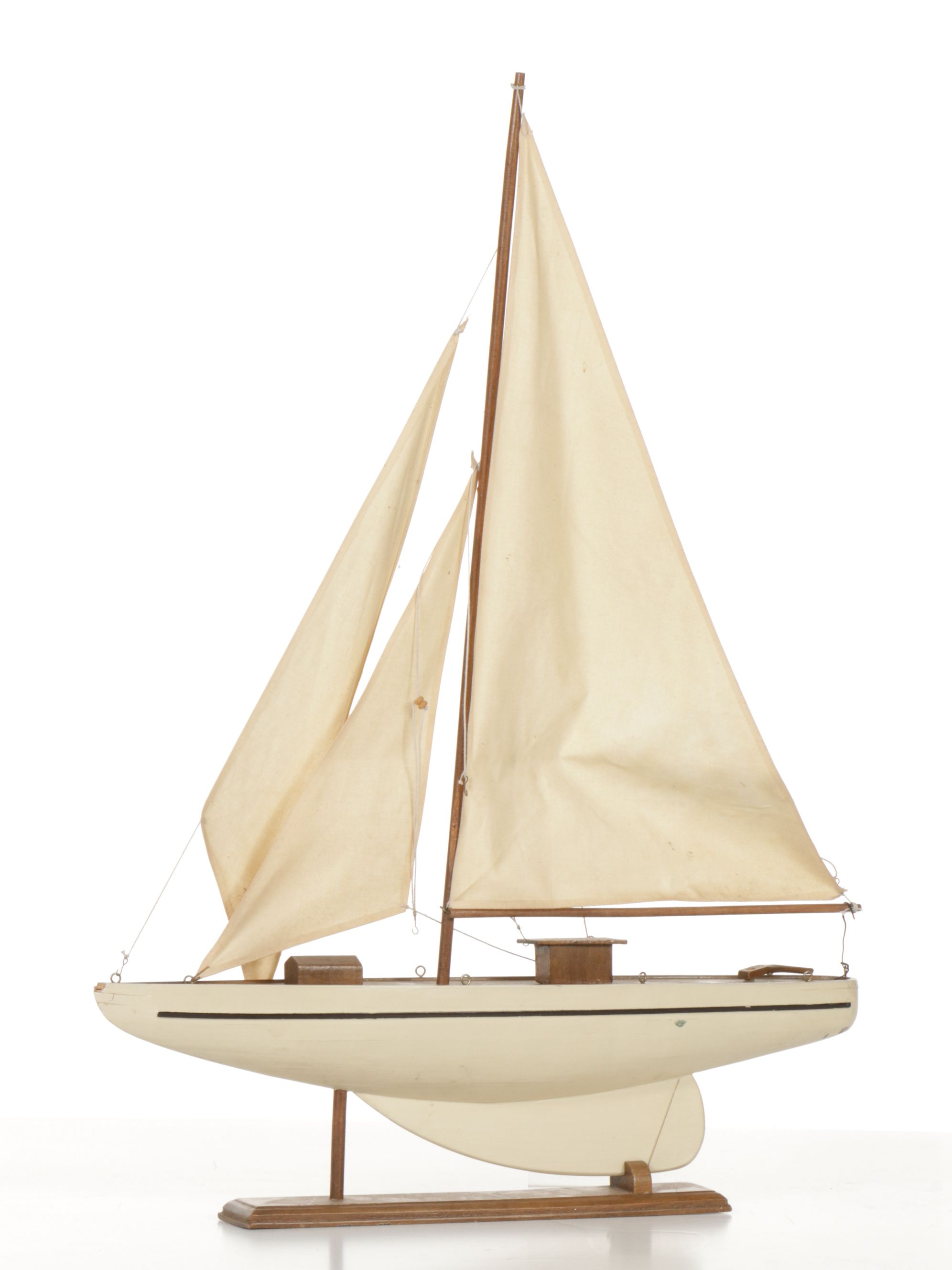Hand Crafted Wooden Model Pond Yachts and Sail Boats