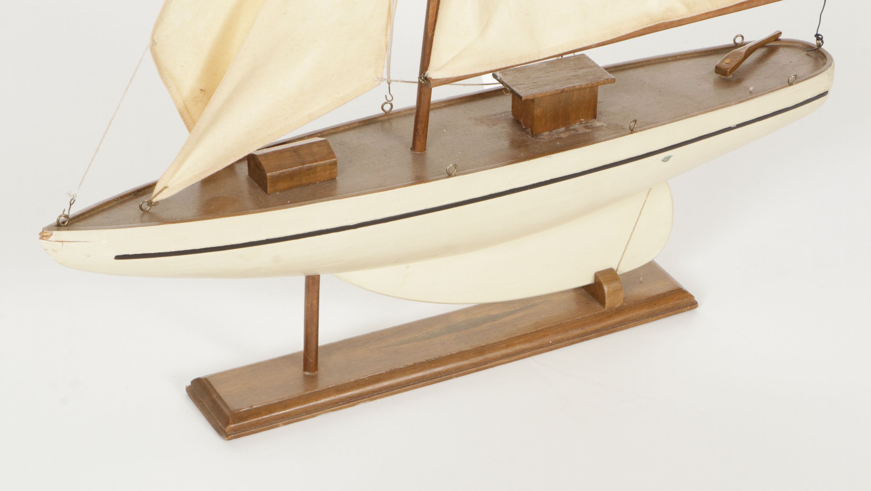Hand Crafted Wooden Model Pond Yachts and Sail Boats