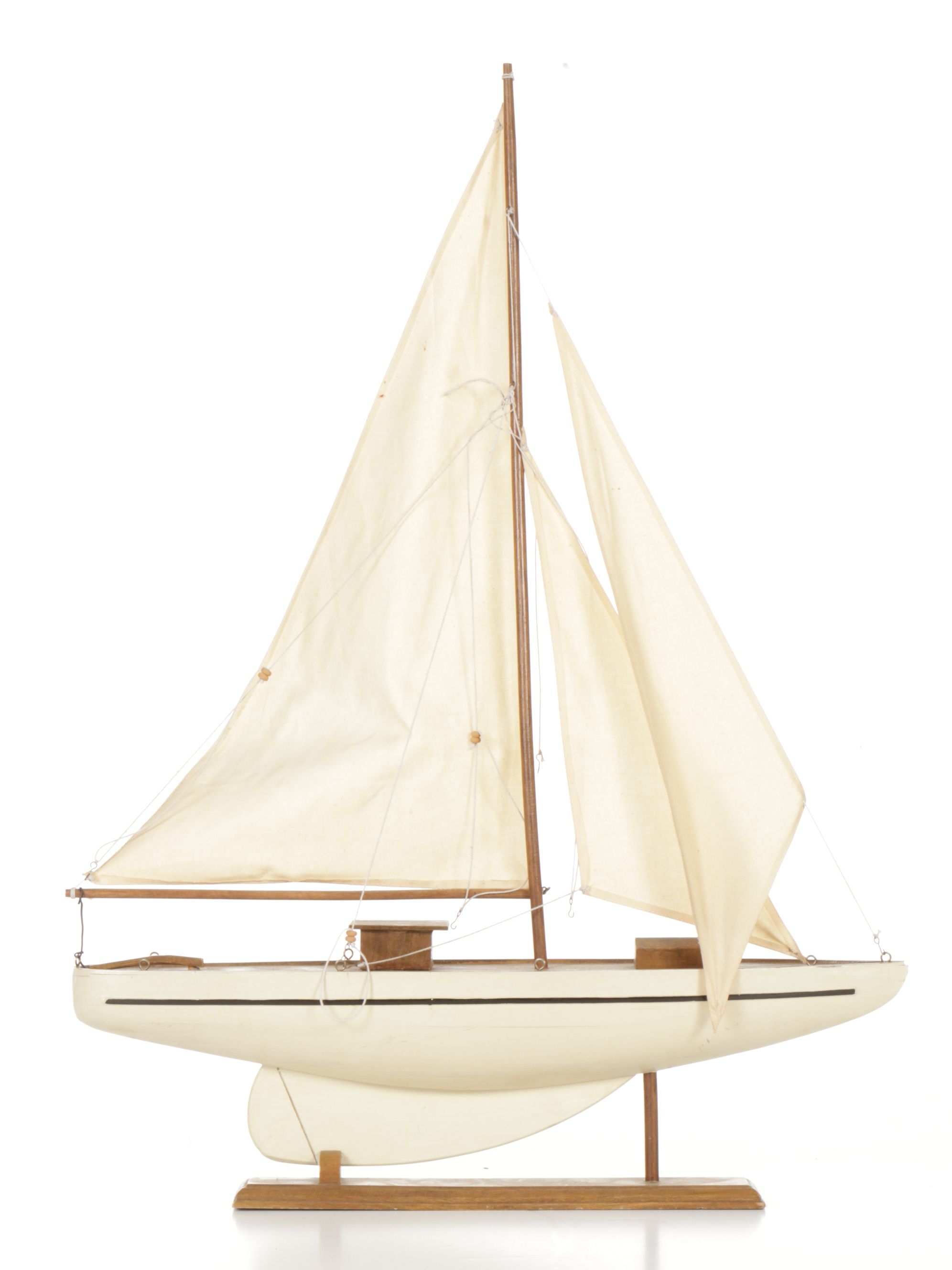 Hand Crafted Wooden Model Pond Yachts and Sail Boats