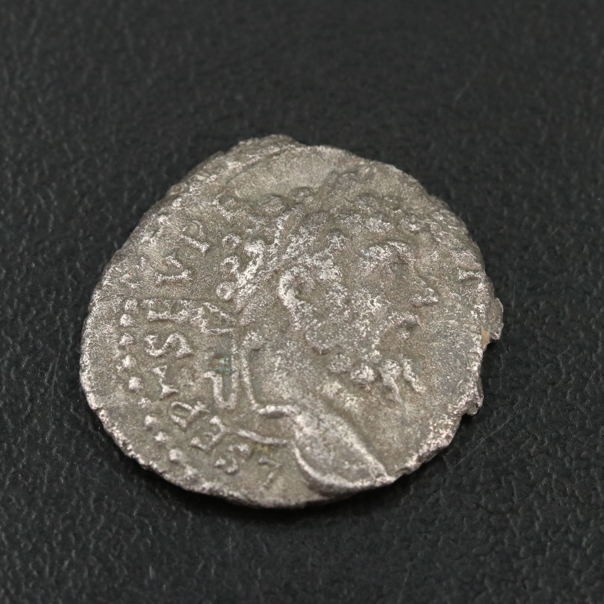 Ancient Roman Imperial AR Denarius Coin of Septimius Severus, ca. 196 A.D.