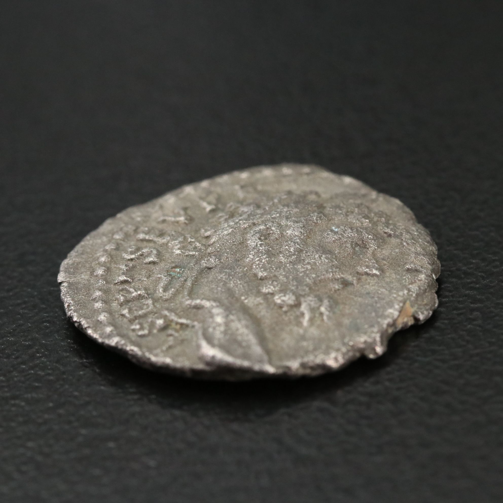 Ancient Roman Imperial AR Denarius Coin of Septimius Severus, ca. 196 A.D.