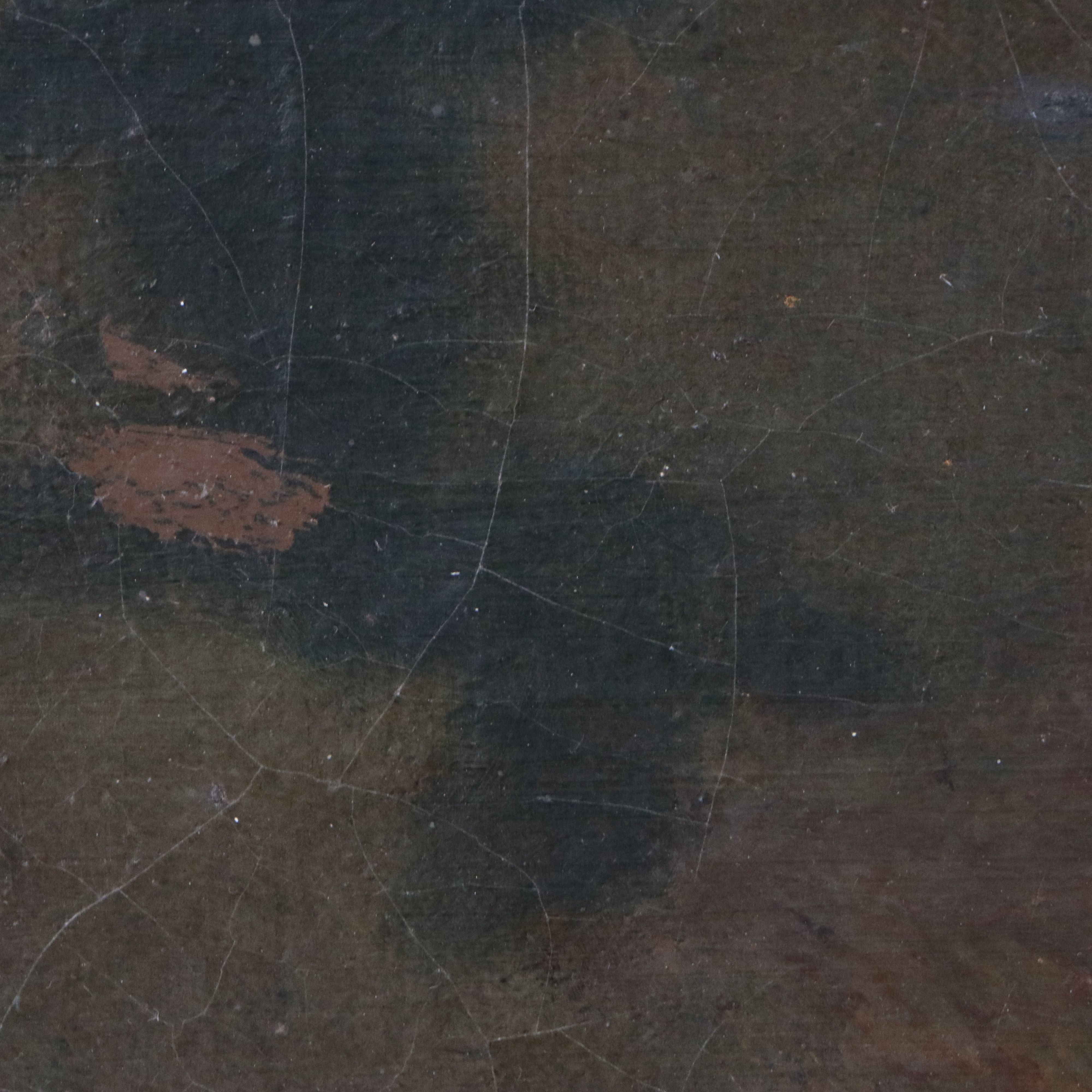 Continental School Nocturne Oil Painting of Coastal Landscape, 19th Century