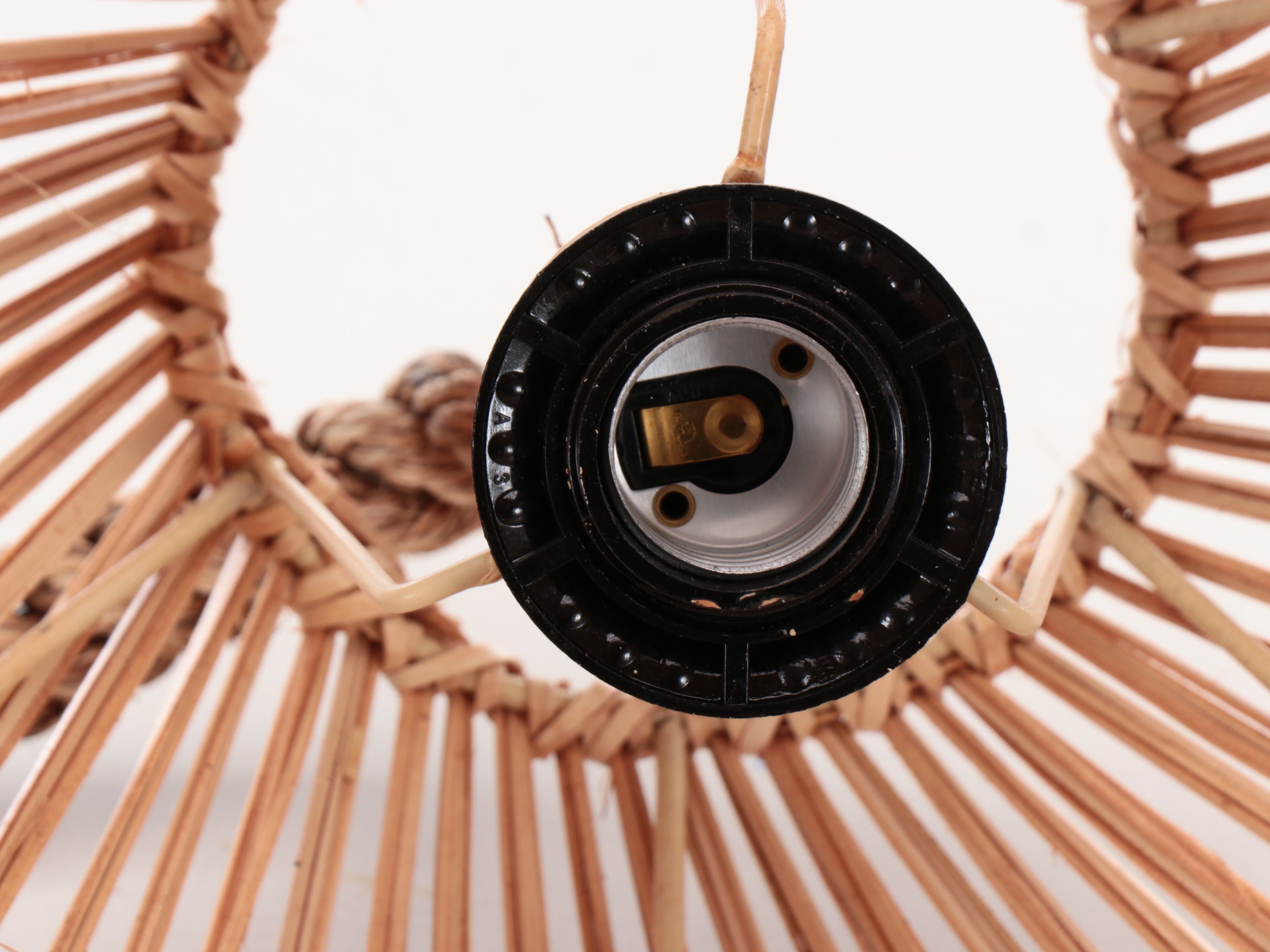 Woven Rattan Dome Pendant Light