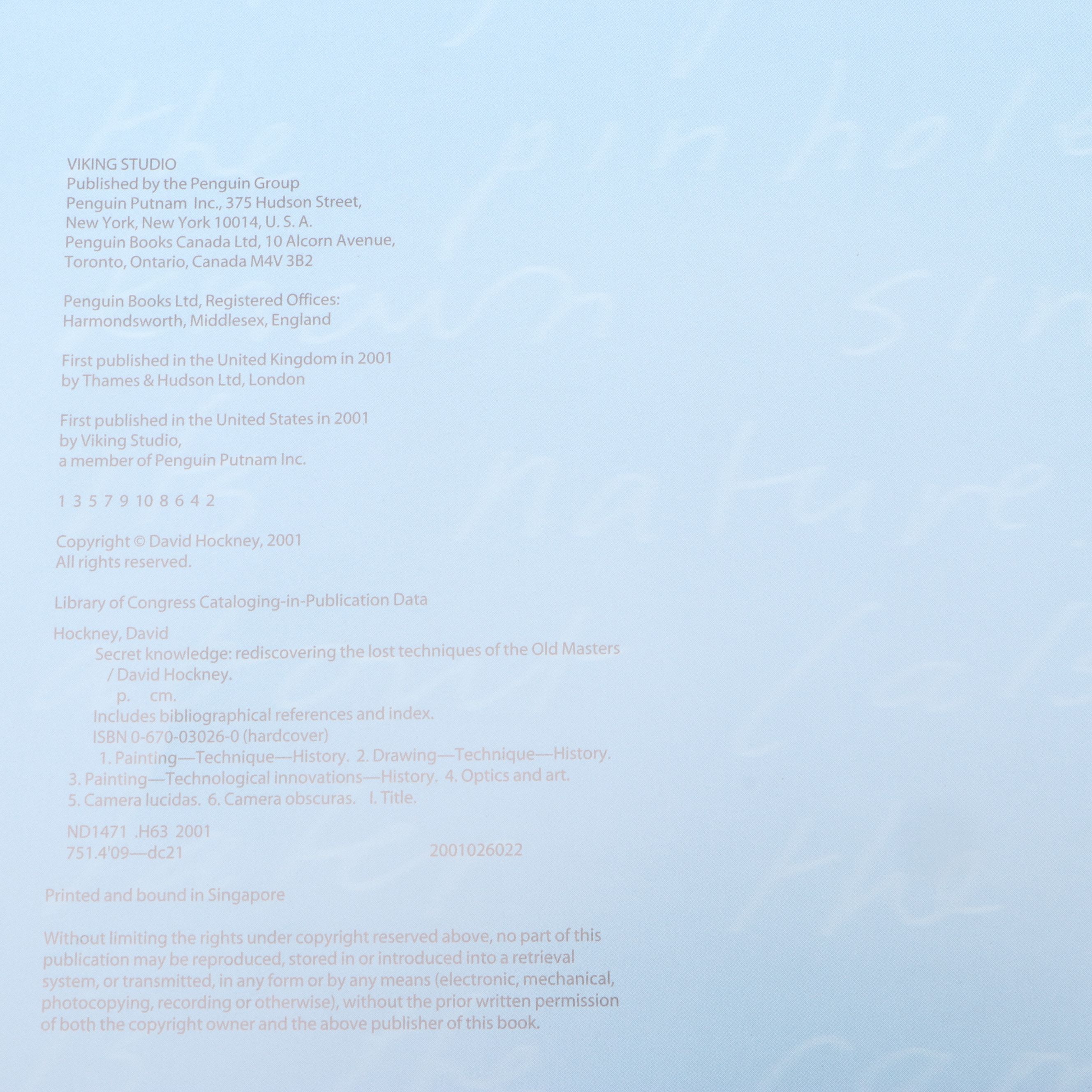 "Secret Knowledge" by David Hockney with More Art and Antique Furniture Books