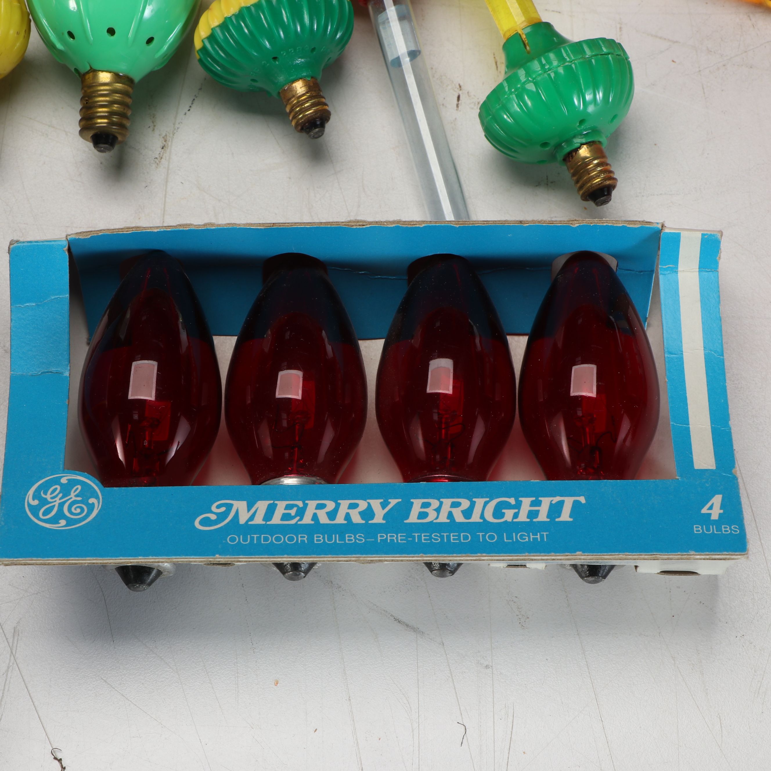 Noma and Other "Bubble-Lites" with G.E. "Merry Bright" Christmas Lights