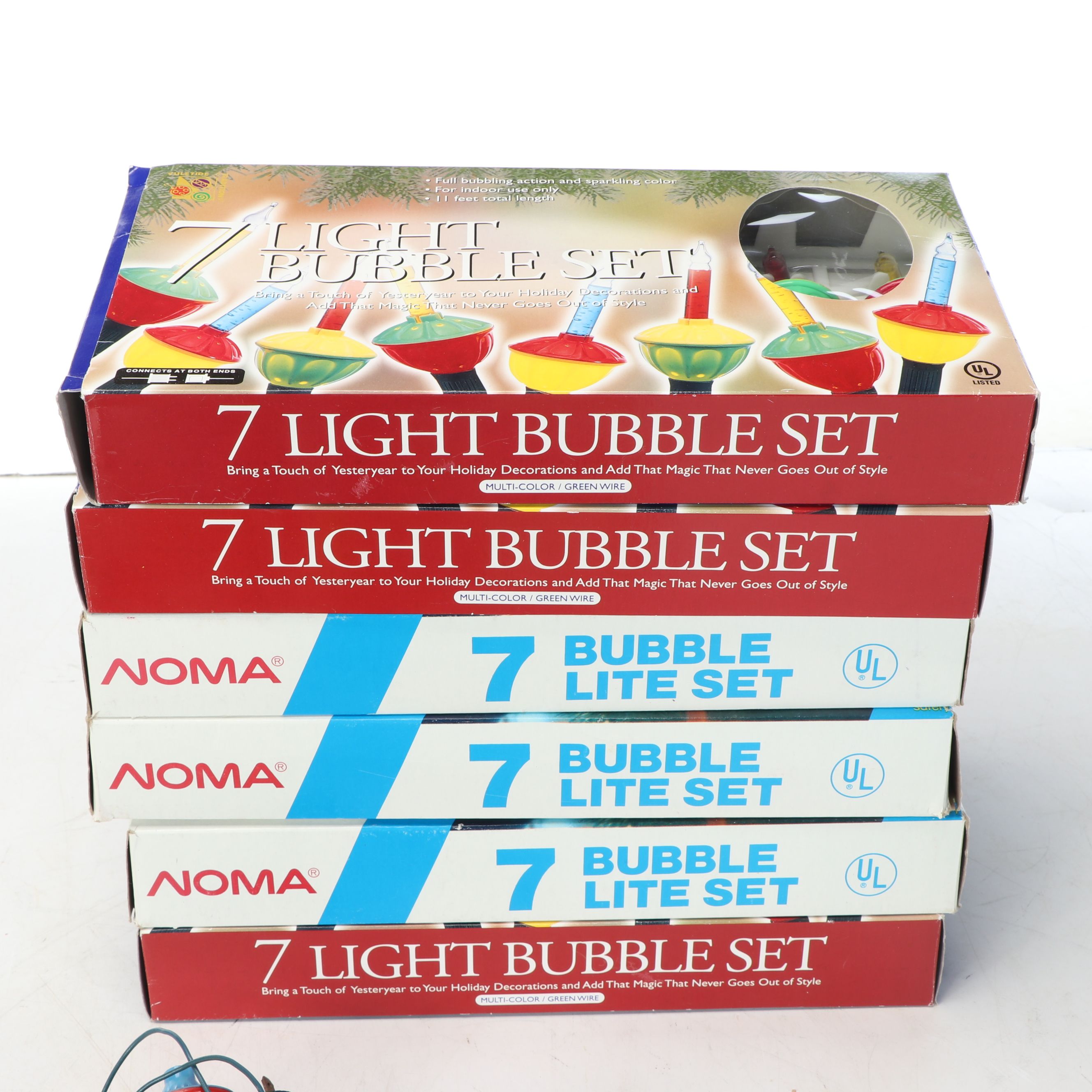 Noma and Other "Bubble-Lites" with G.E. "Merry Bright" Christmas Lights