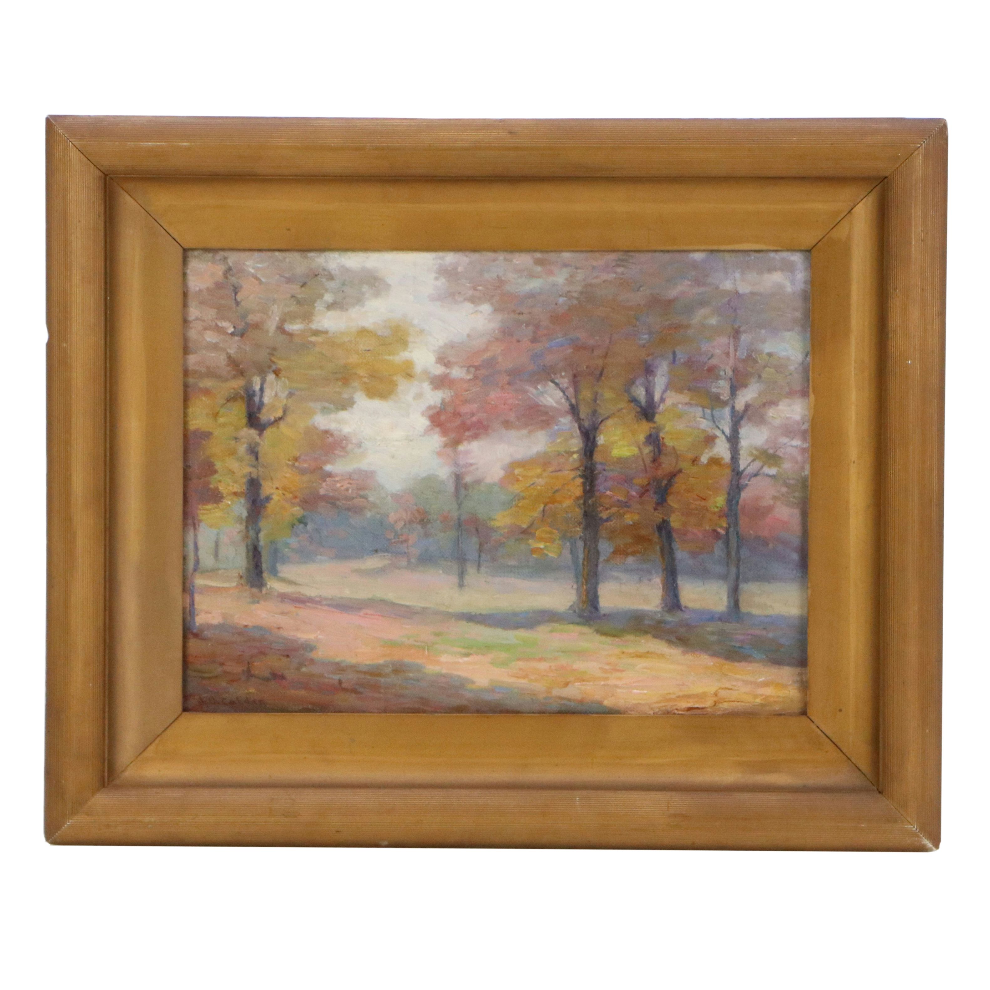 Josephine Ormond Calder Autumn Landscape Oil Painting