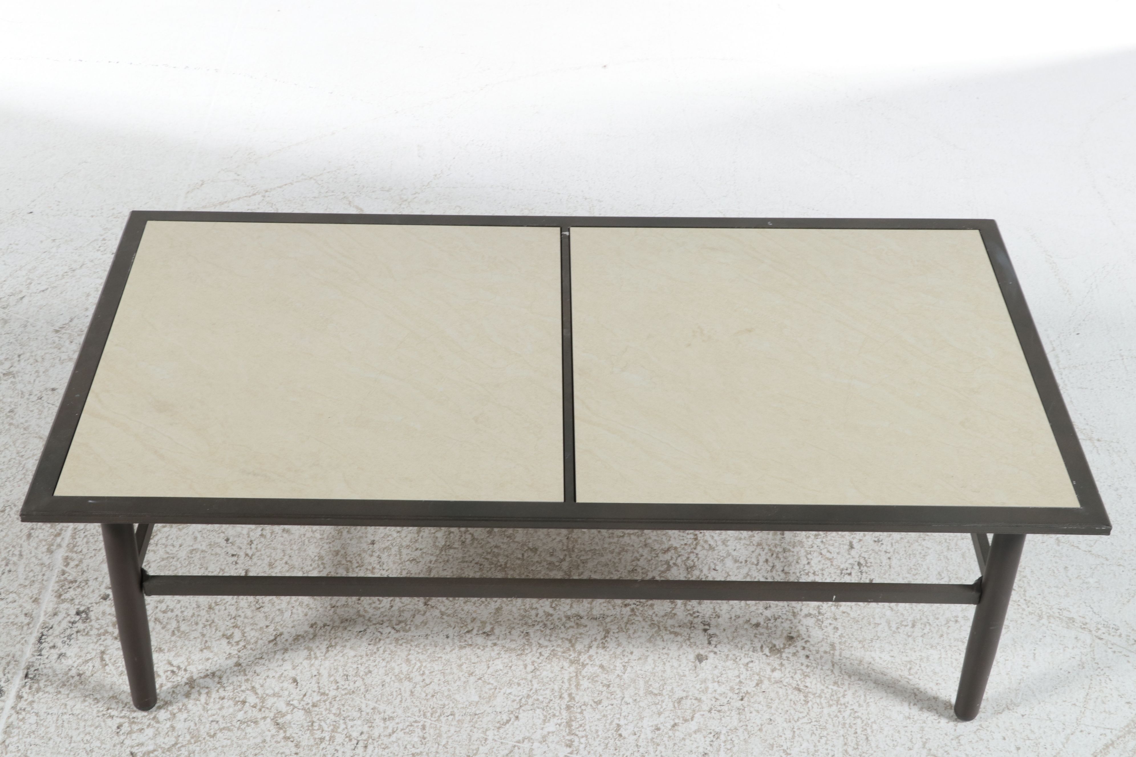 Modern Tiled Coffee Table with Ebonized Frame