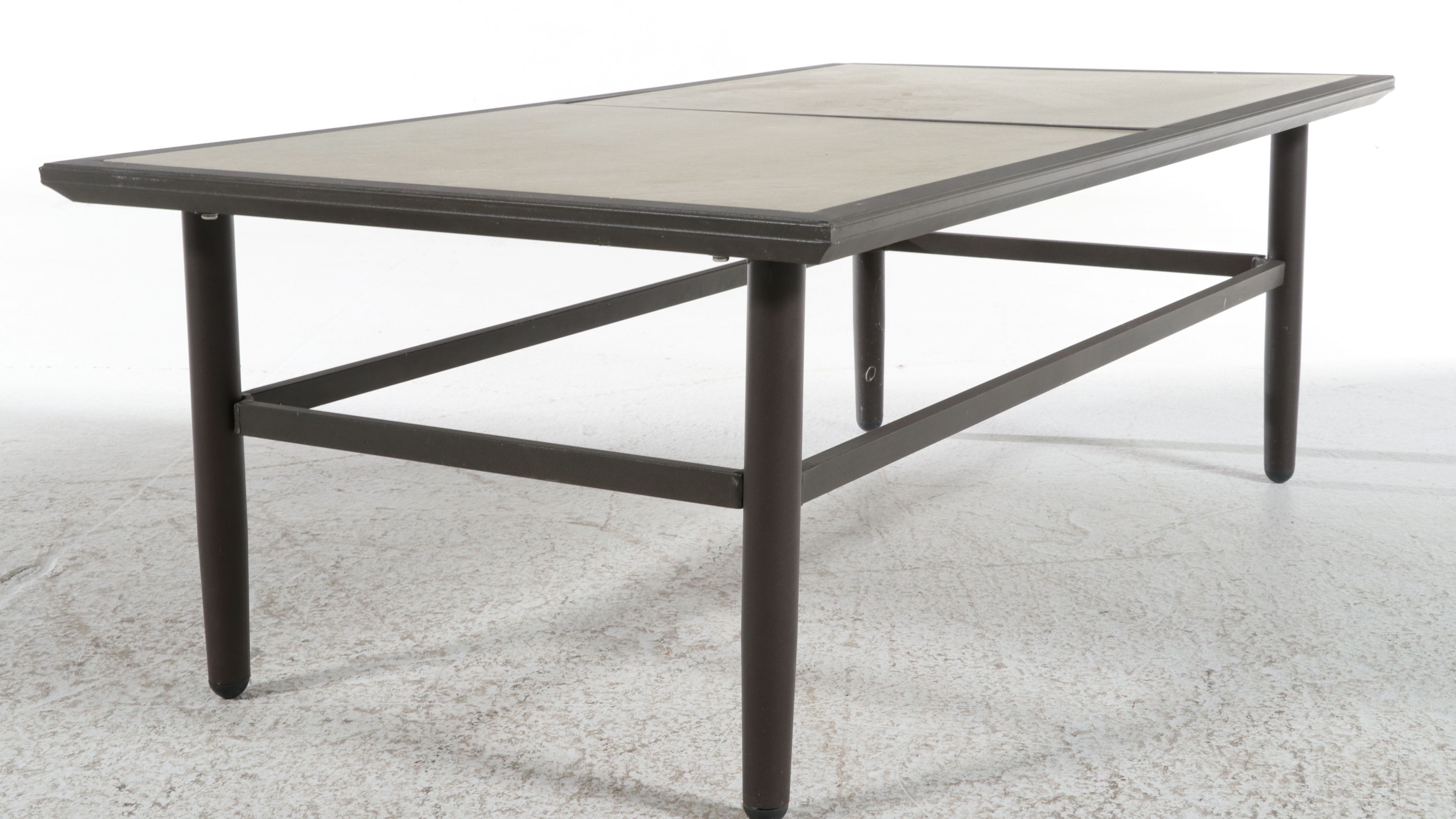 Modern Tiled Coffee Table with Ebonized Frame