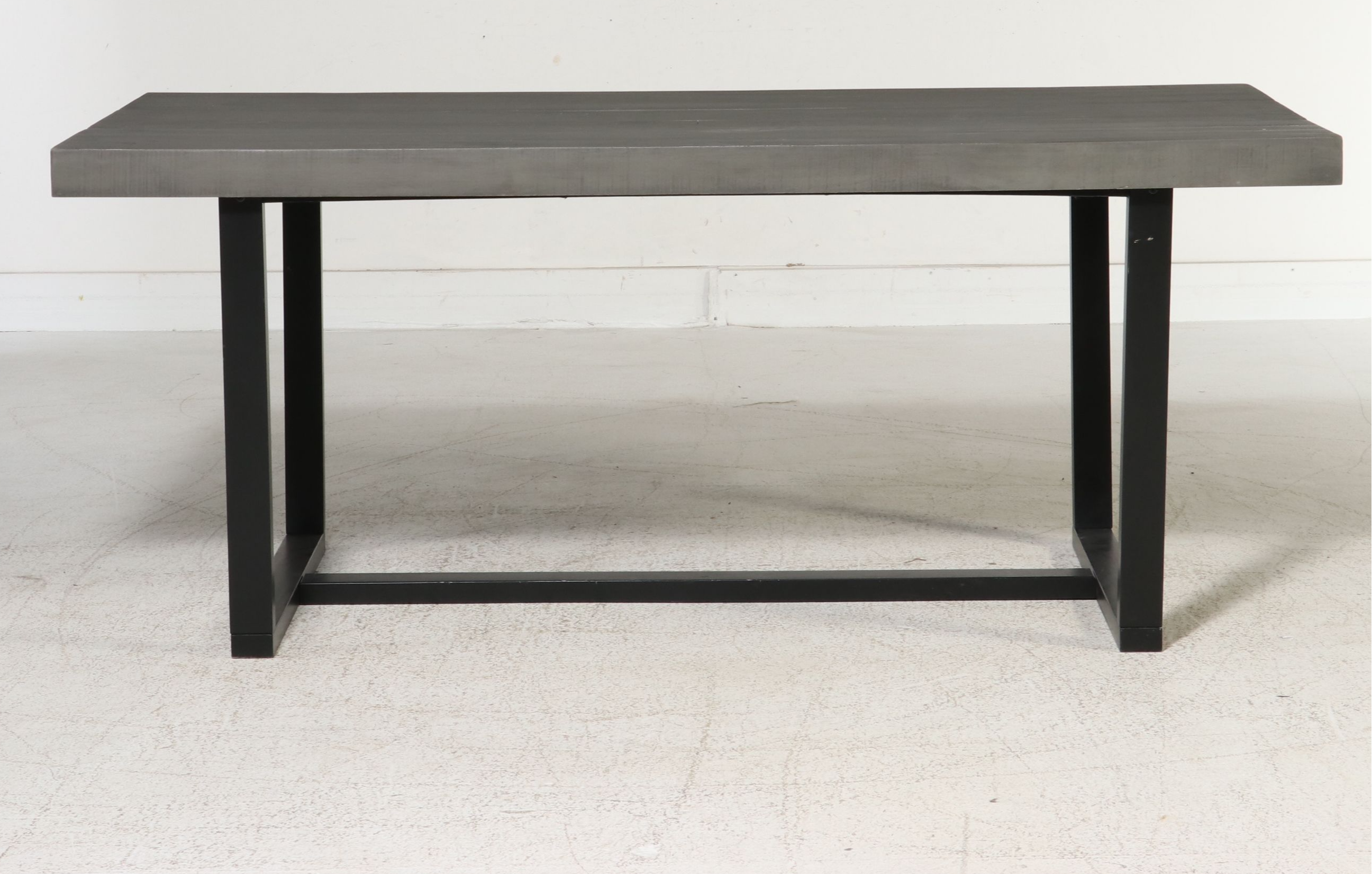 Contemporary Industrial Grey Wash Dining Table