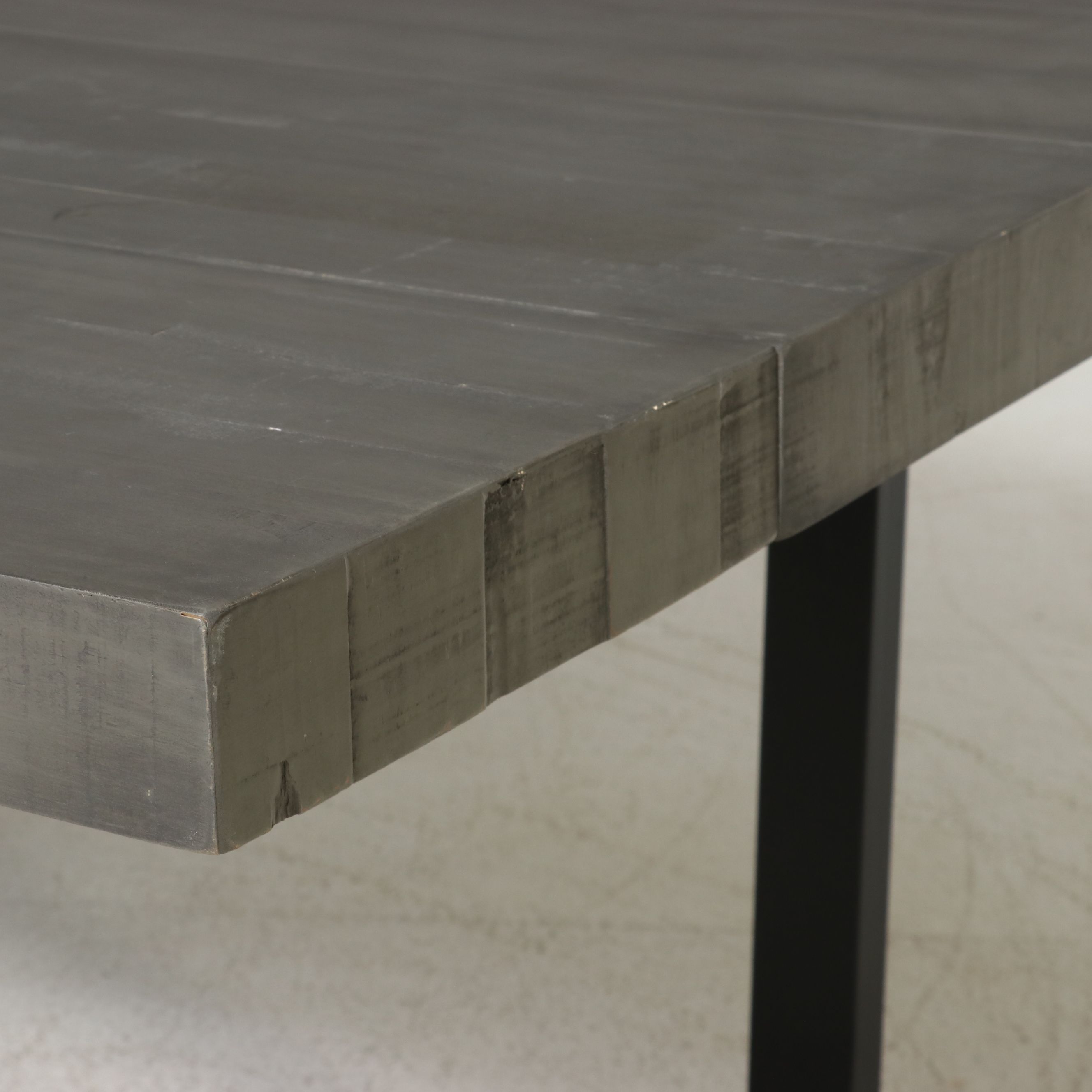 Contemporary Industrial Grey Wash Dining Table
