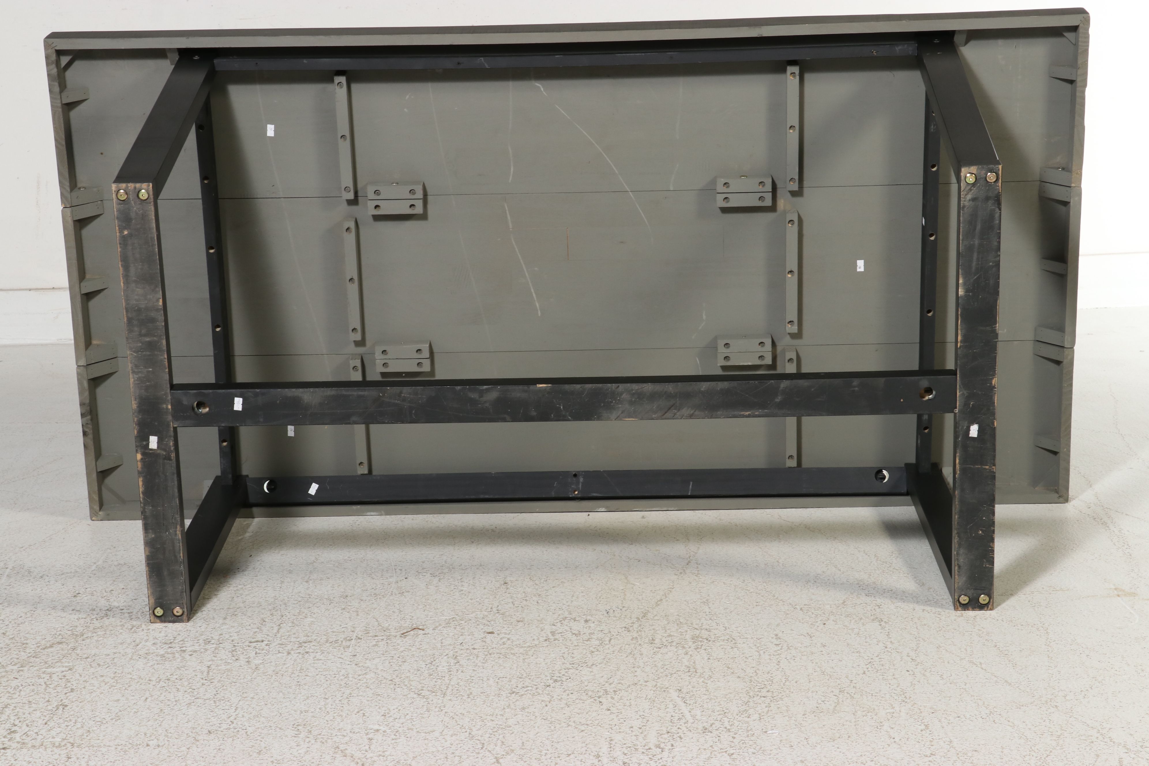 Contemporary Industrial Grey Wash Dining Table