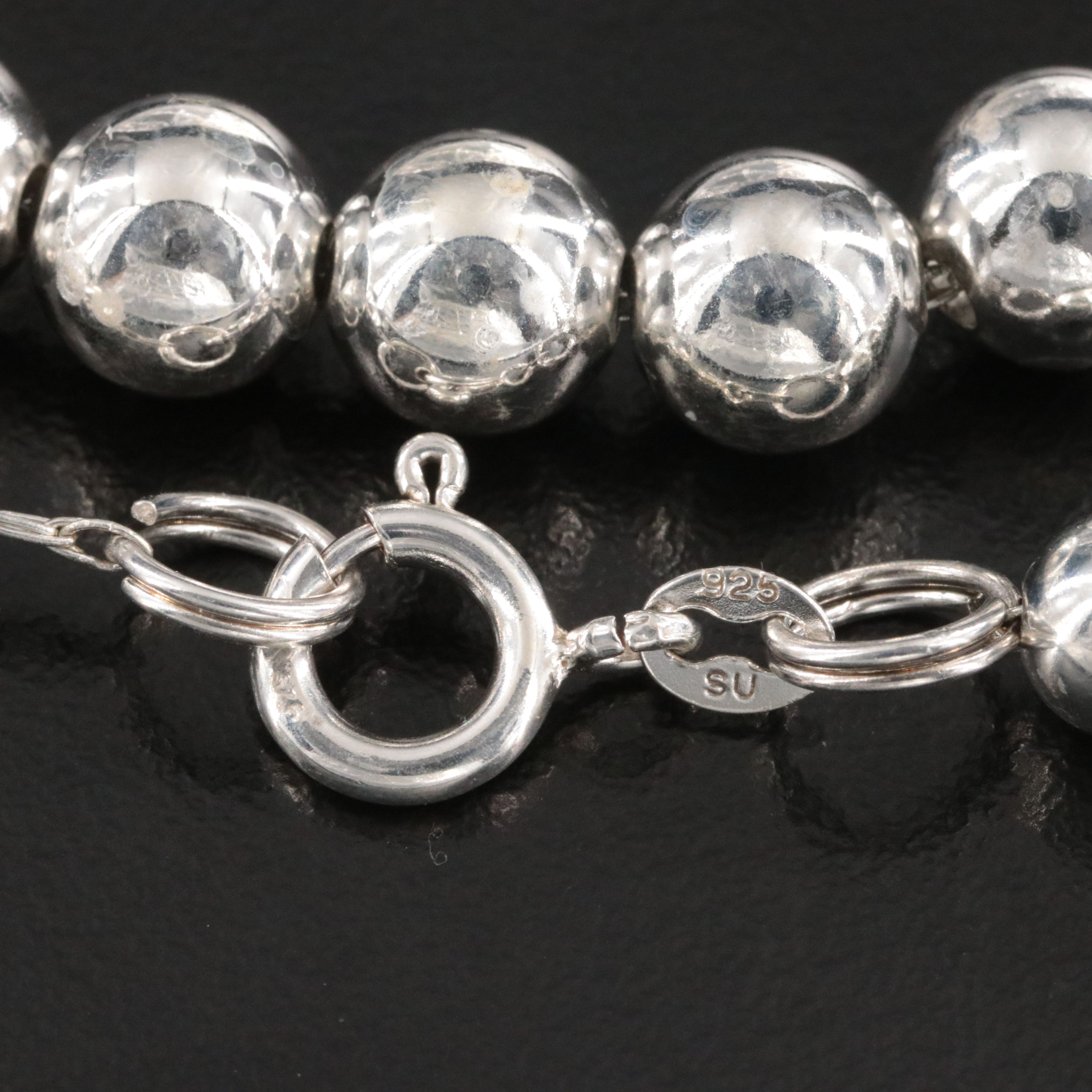 Sterling Bead Necklace