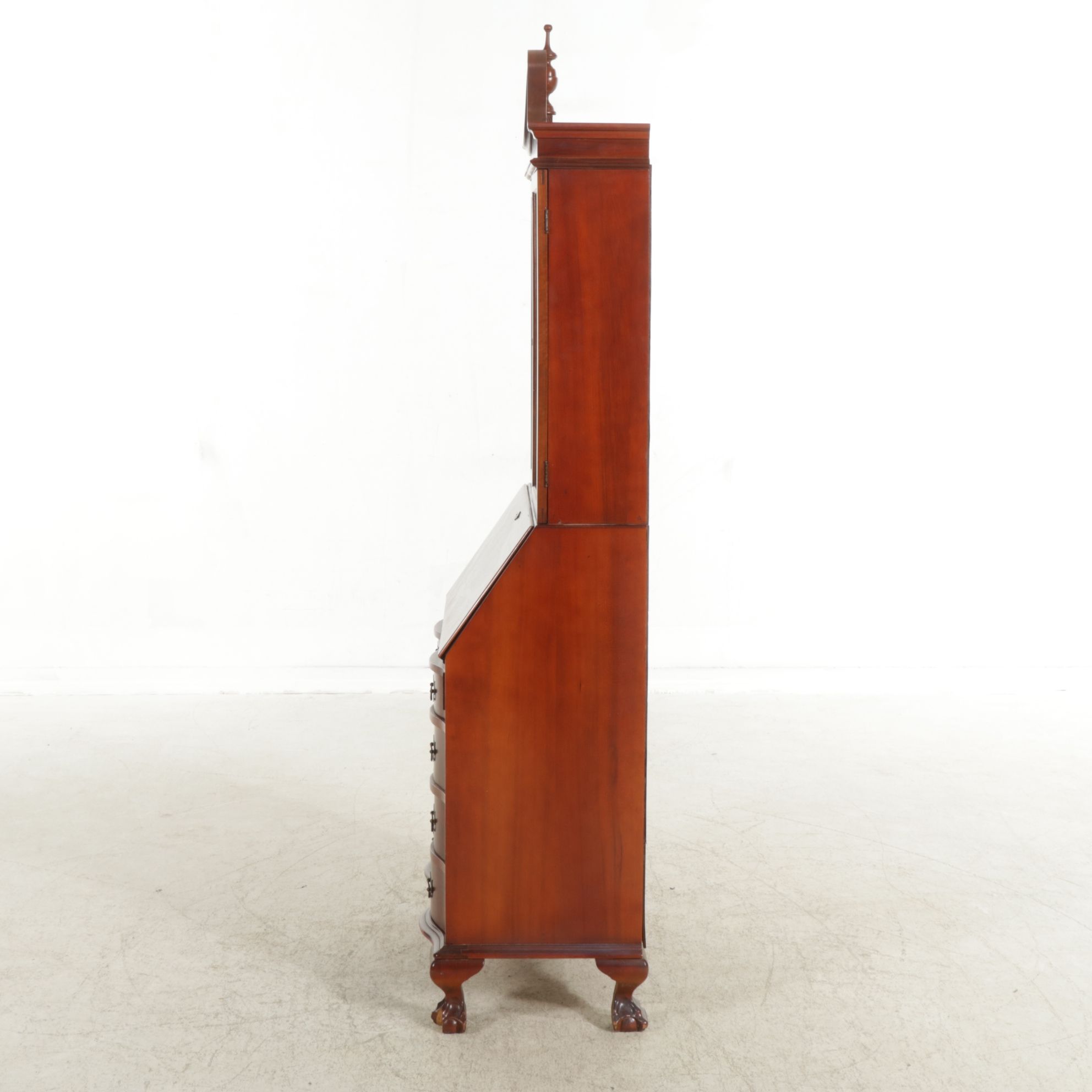 Federal Style Mahogany Serpentine Front Secretary Desk