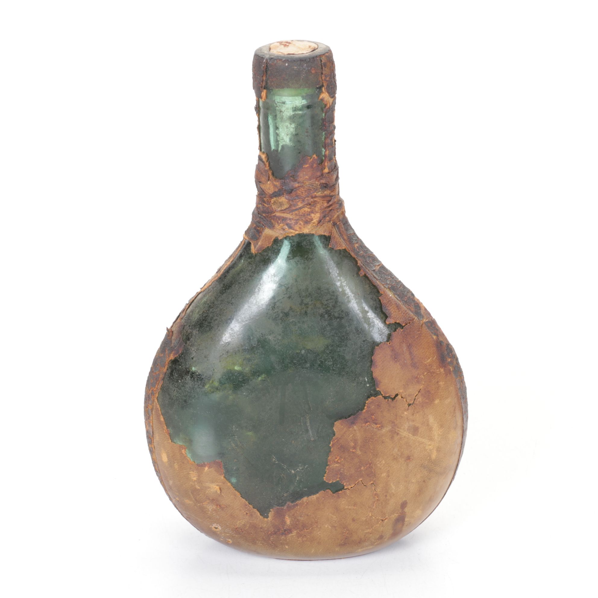 1939 Early Times Distillery Replica Chalkware Plaque & Leather Wrapped Decanter