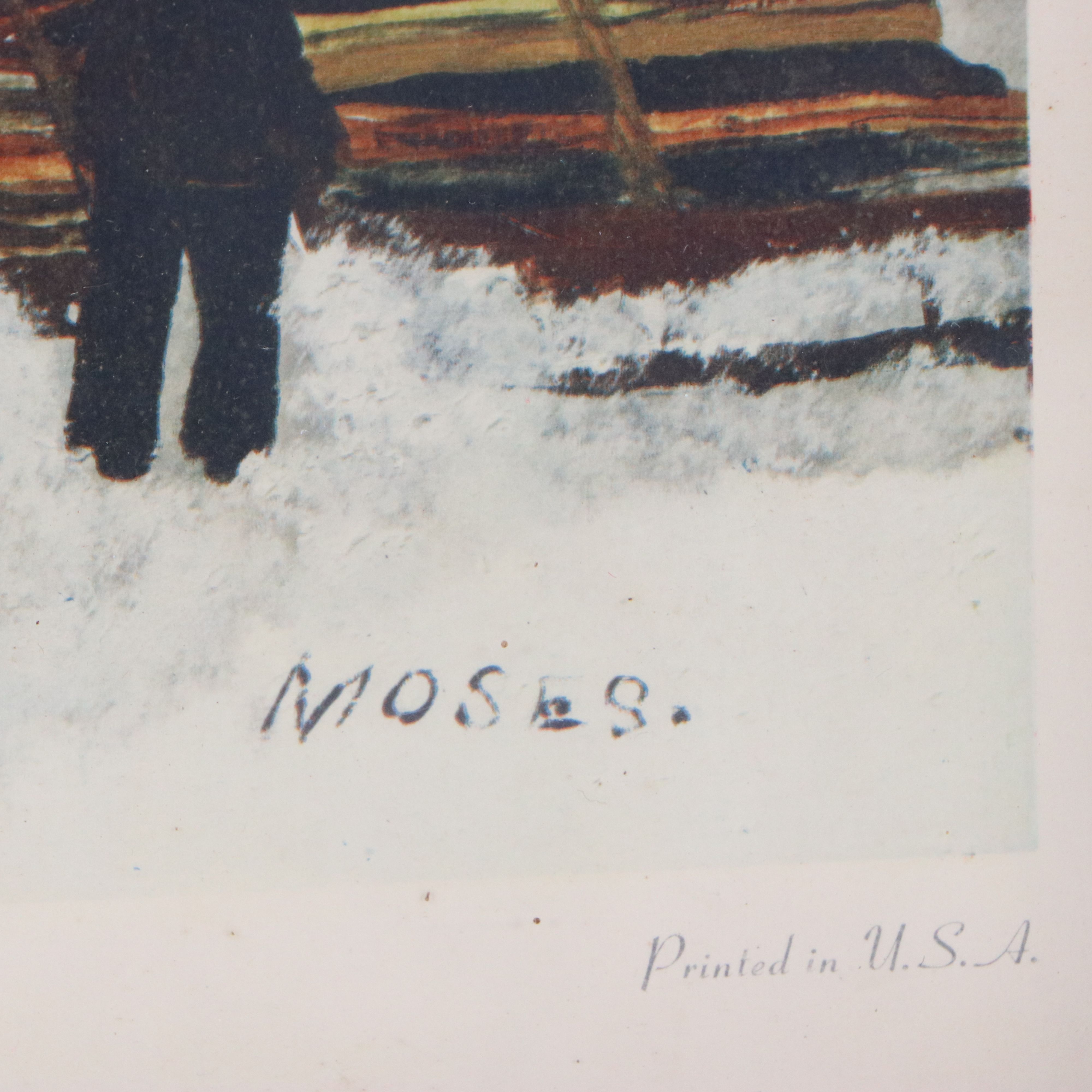 Collotype After Grandma Moses "Sugaring Off," Circa 1948