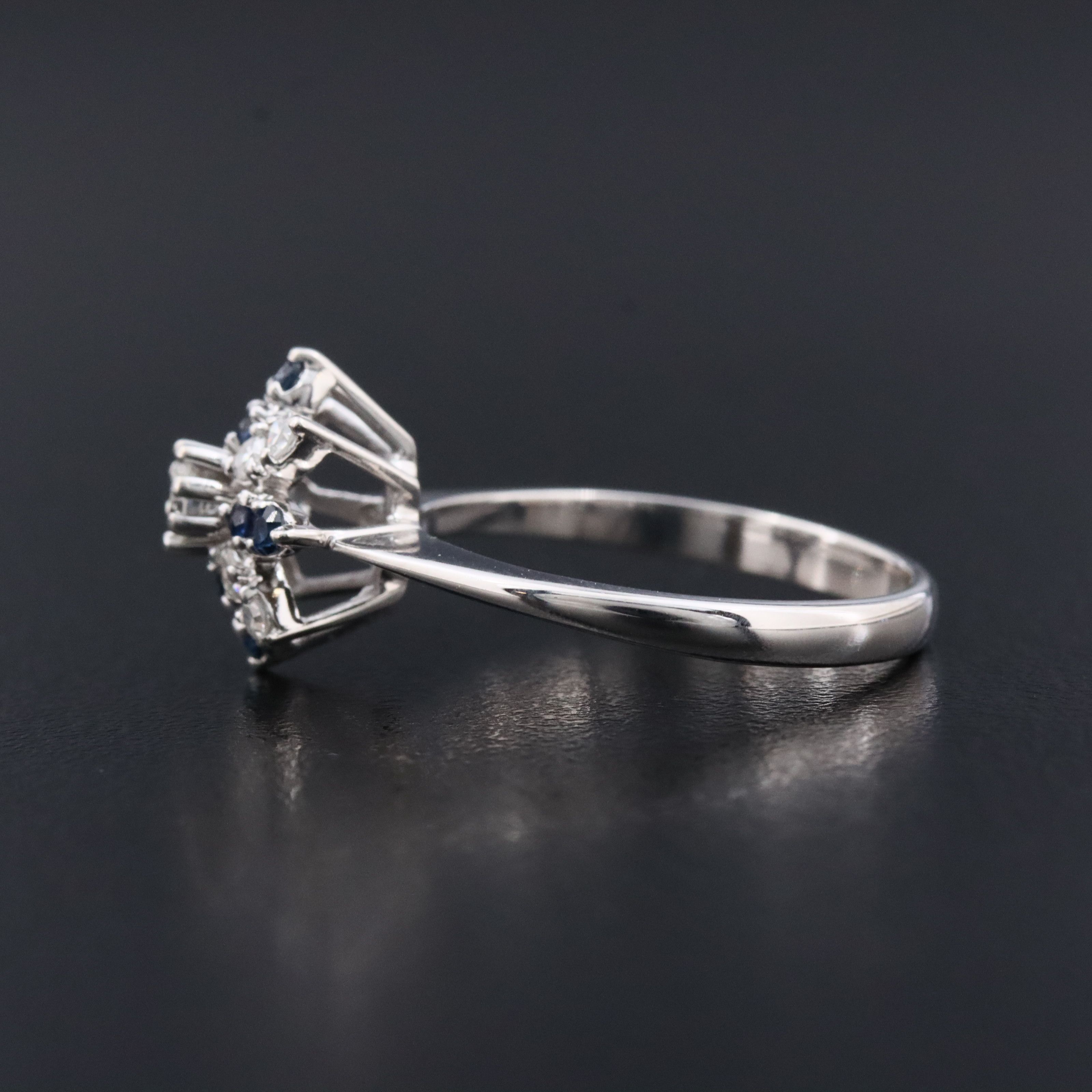 14K Diamond and Sapphire Ring