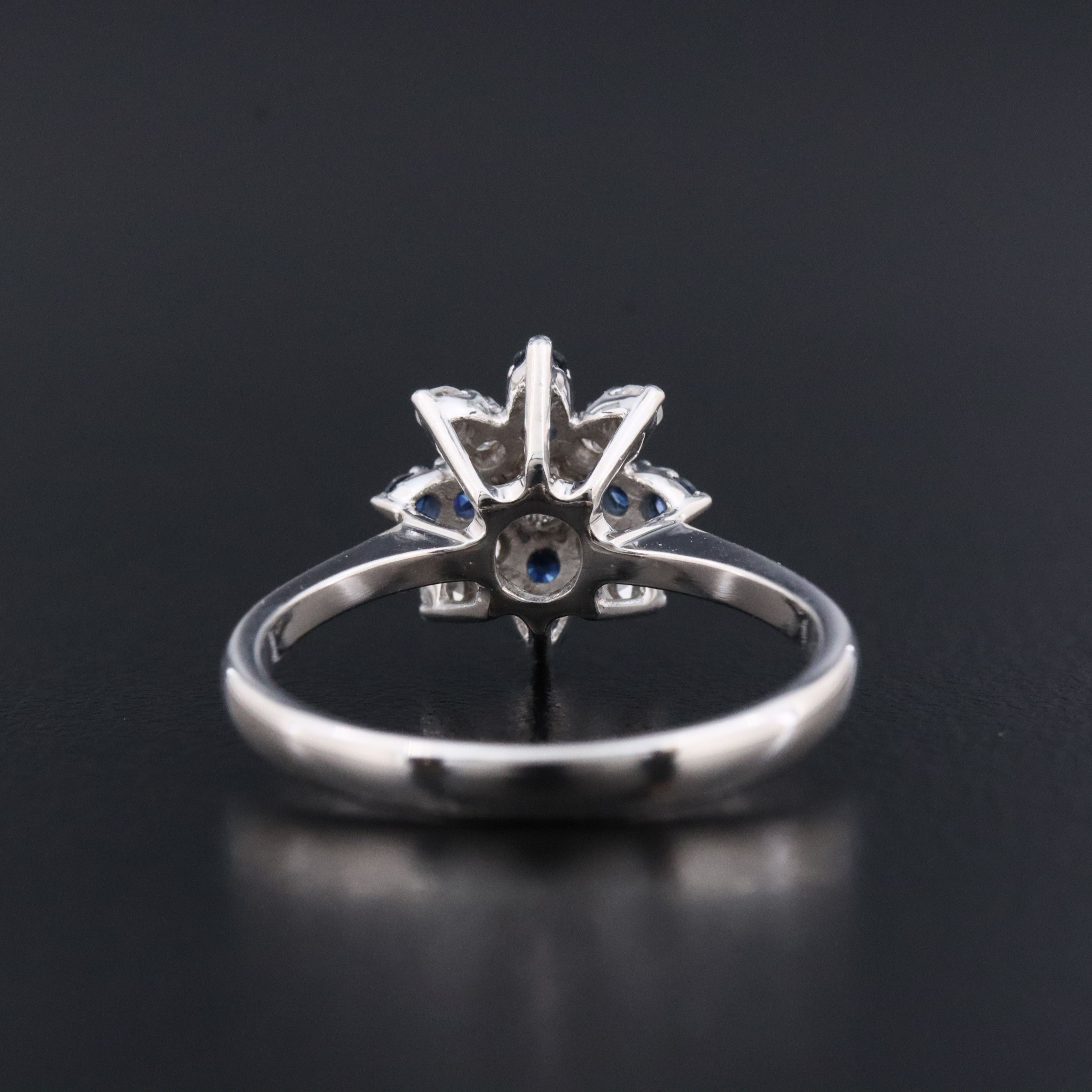 14K Diamond and Sapphire Ring