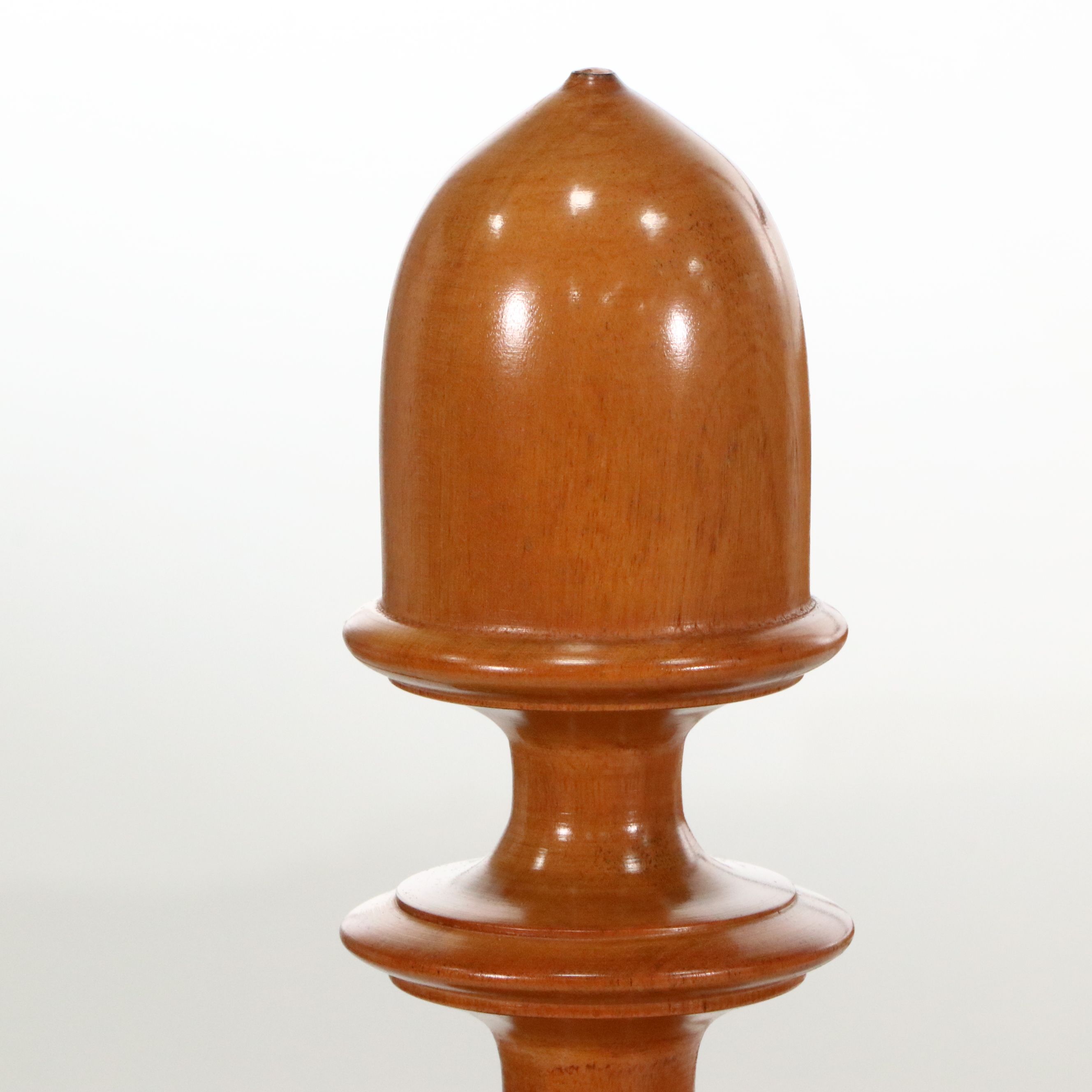 Federal Style Acorn-Top Rope Bed and Nightstand, Early 20th Century