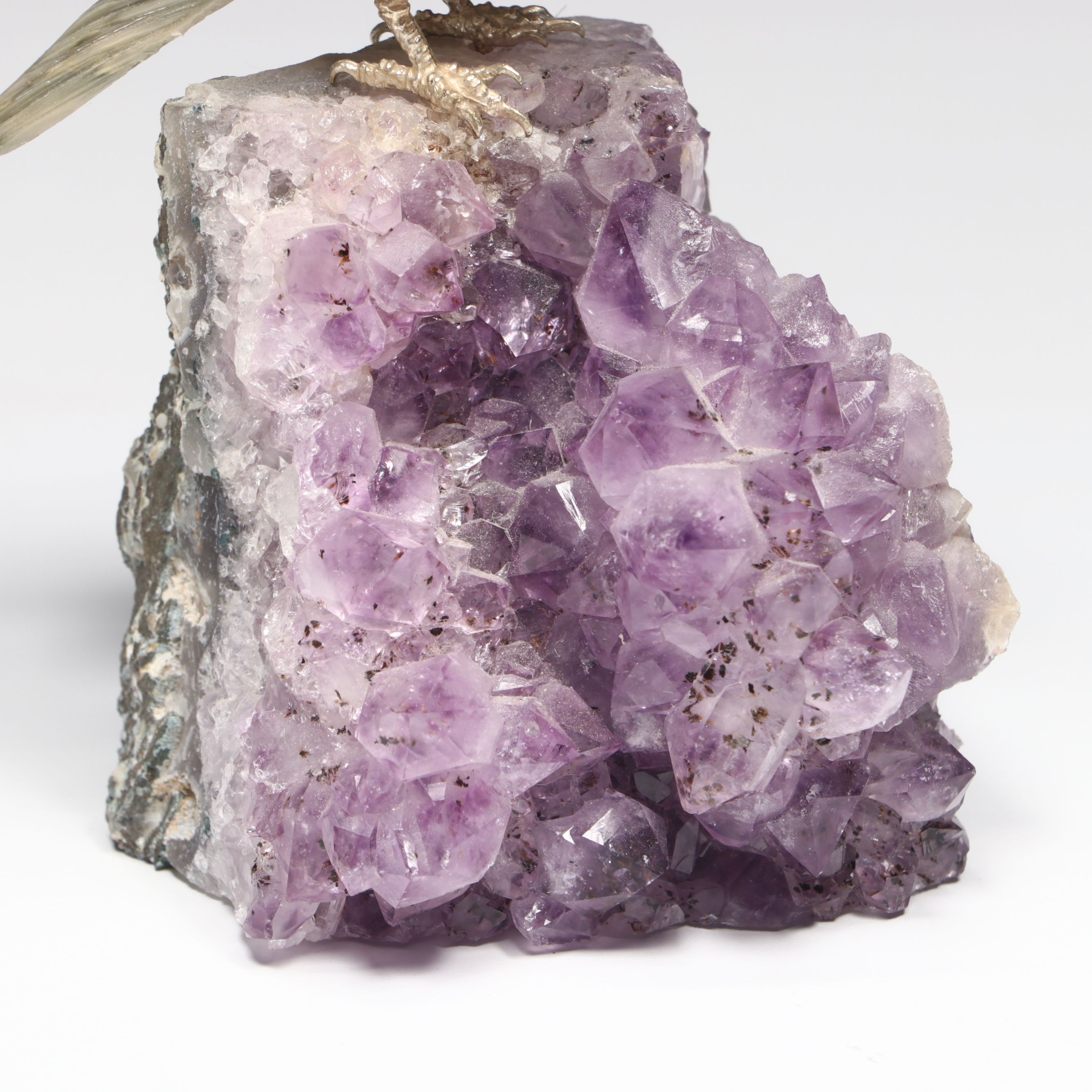 Carved Bird on Amethyst Base