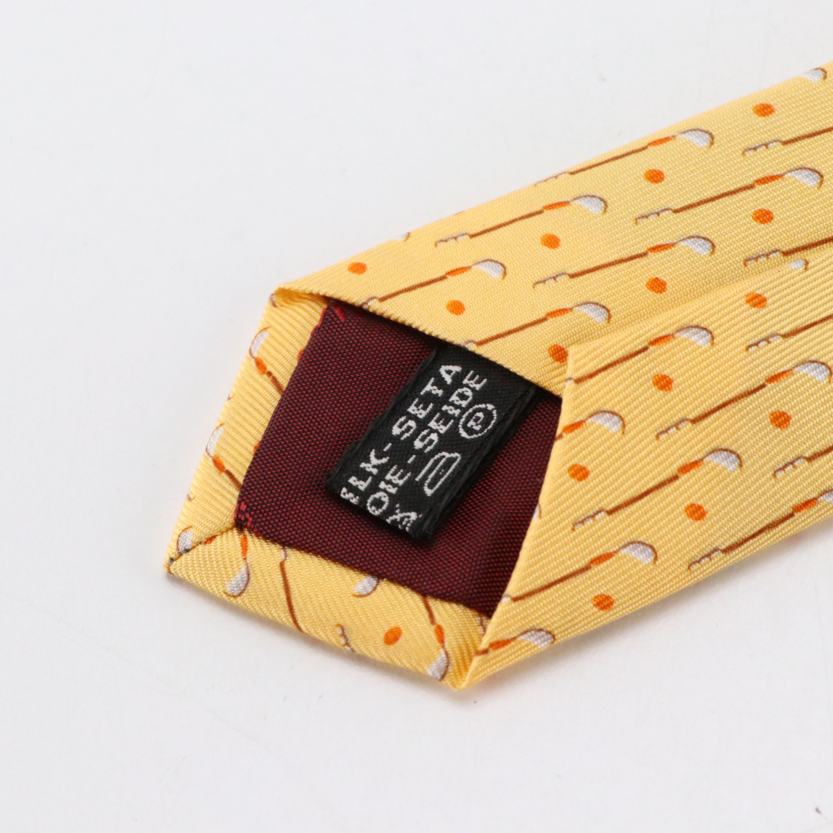 Salvatore Ferragamo Golf Motif Silk Twill Necktie