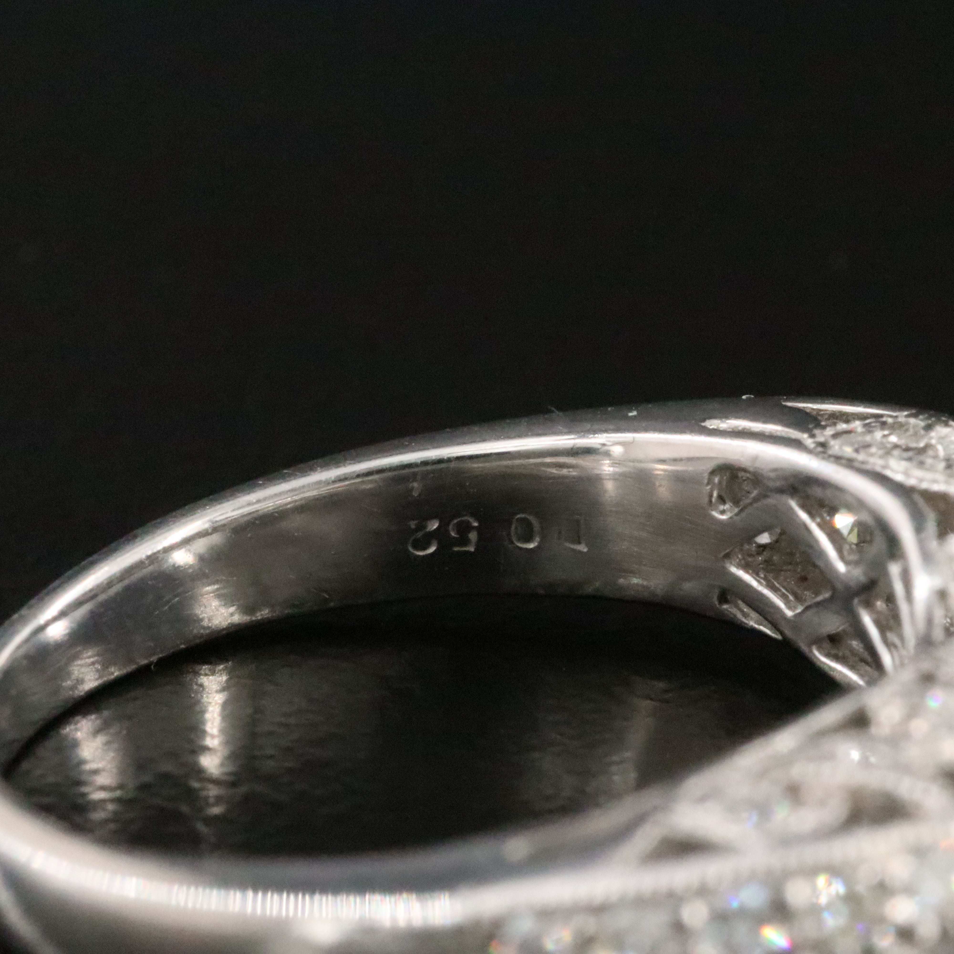 Platinum 0.52 CTW Diamond Semi Mount Ring