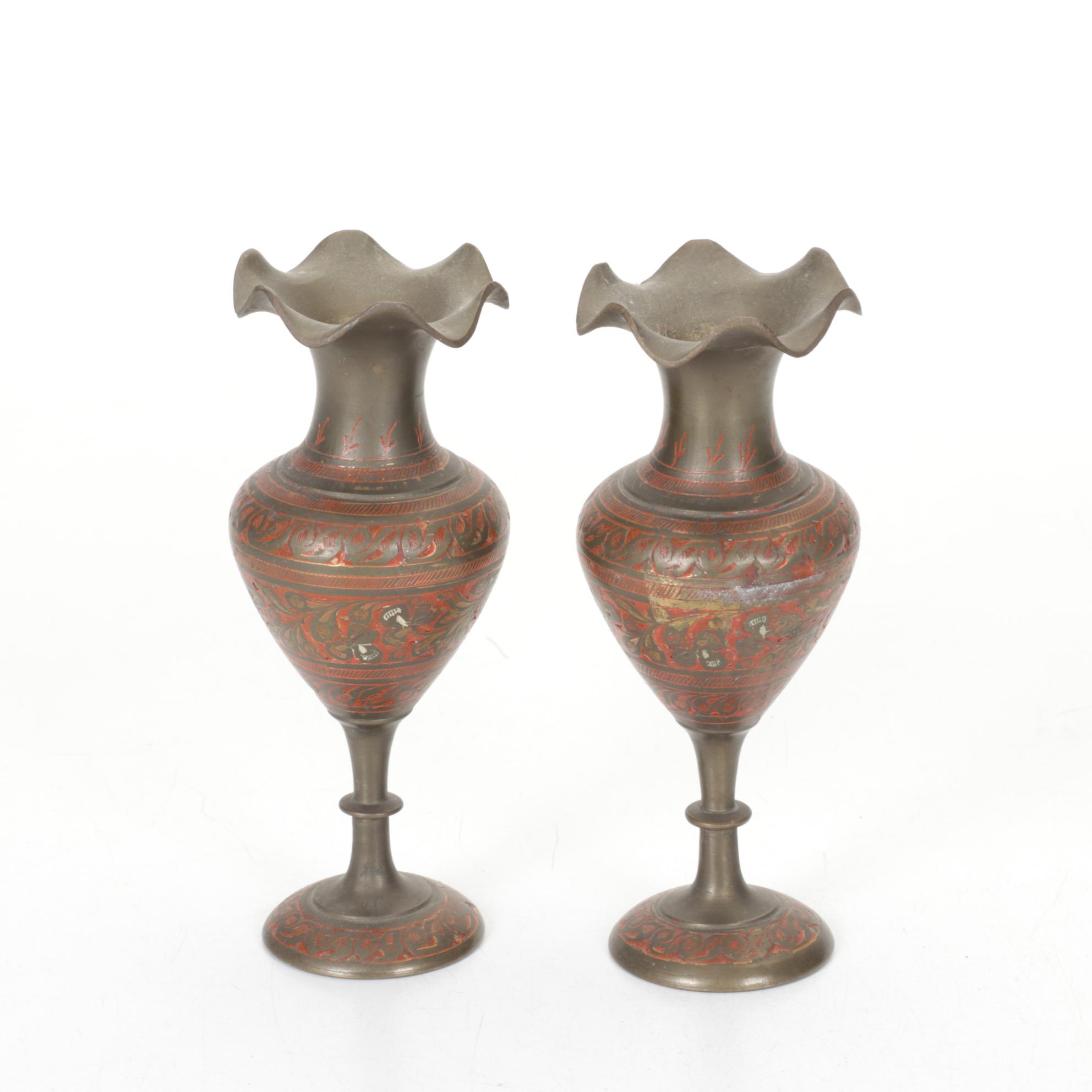 Painted Brass Vessels & Jugs