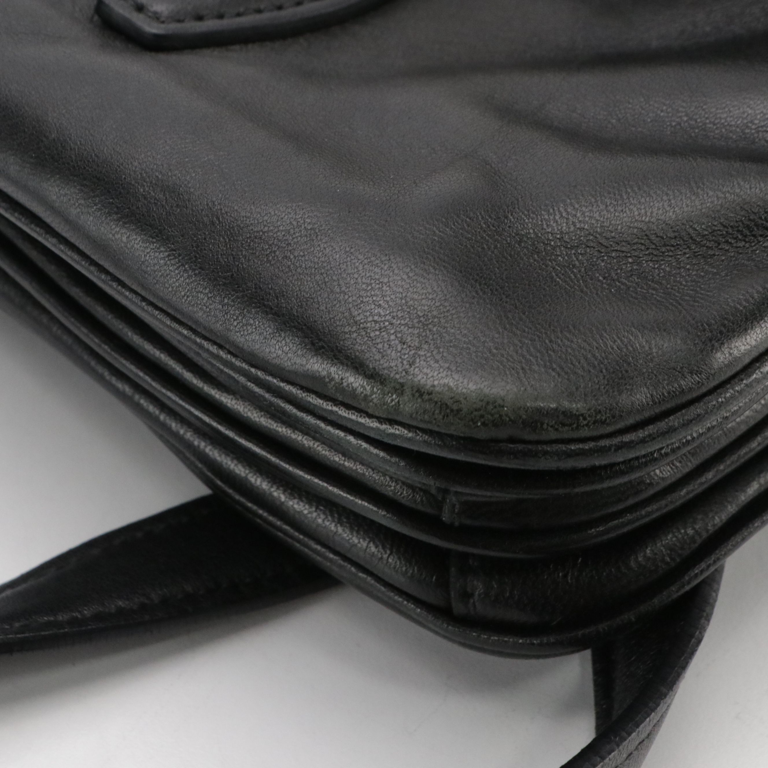 Miu Miu Turn-Lock Shoulder Satchel Bag in Black Soft Calfskin Leather