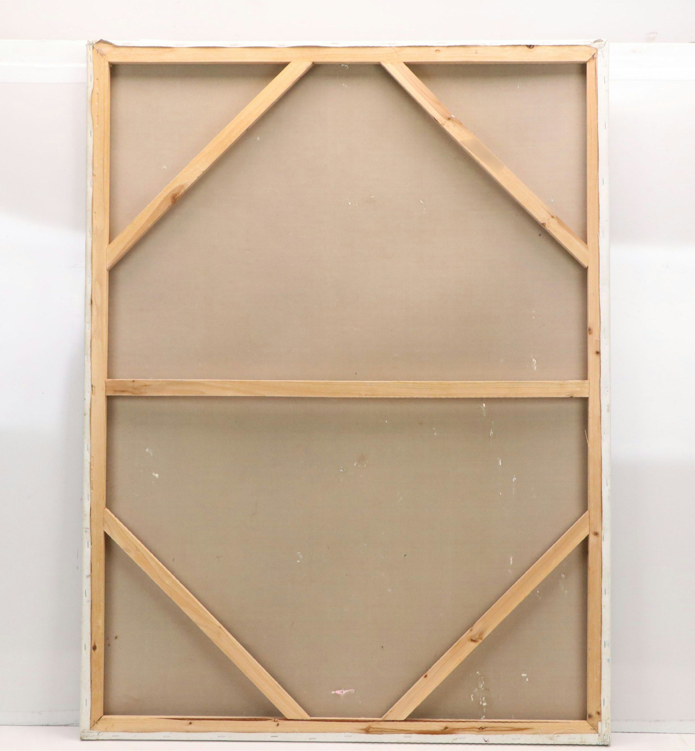 Oil Painting of Harbor Scene, 21st Century