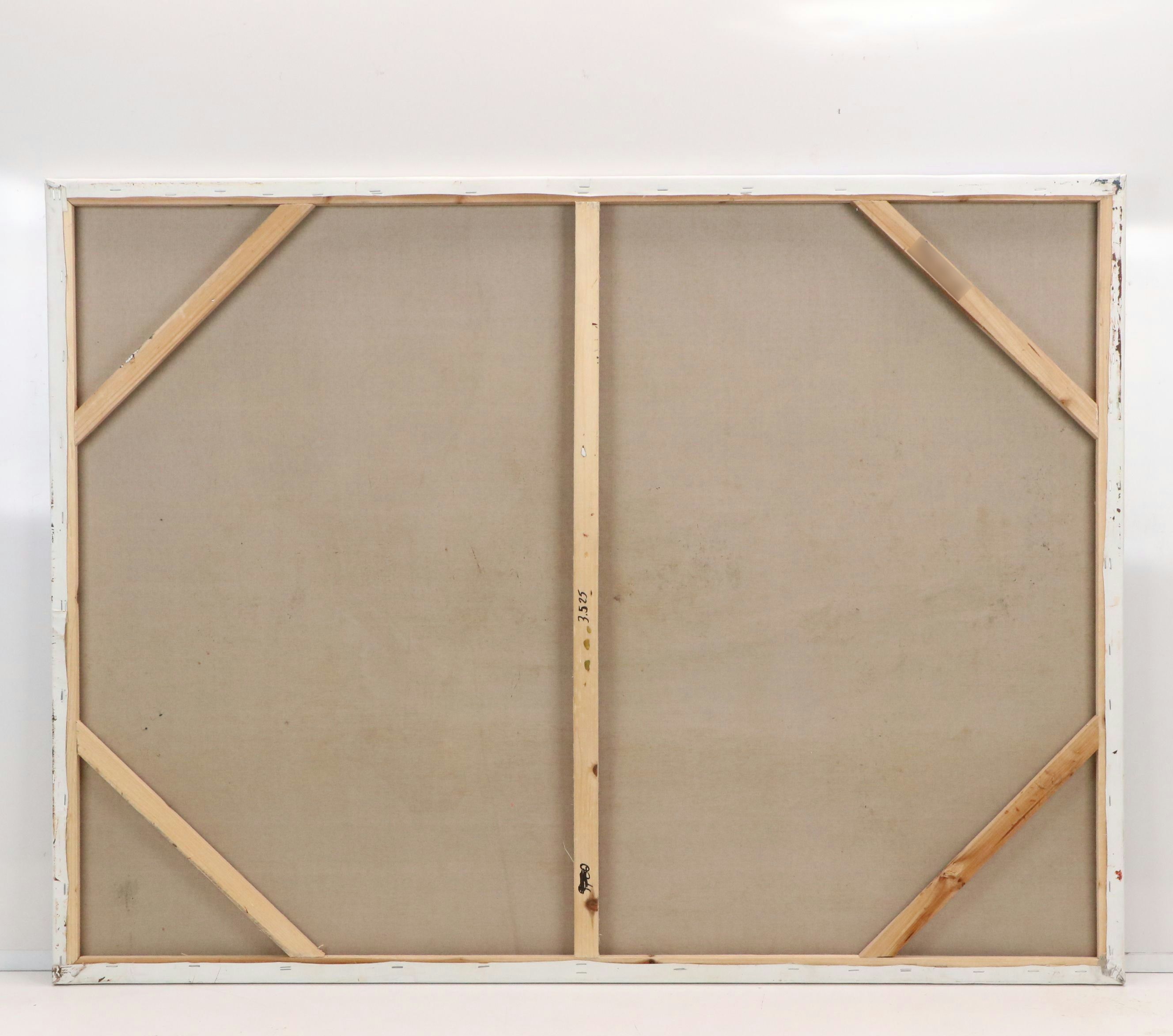 Oil Painting of Bay Scene with Fishing Boats