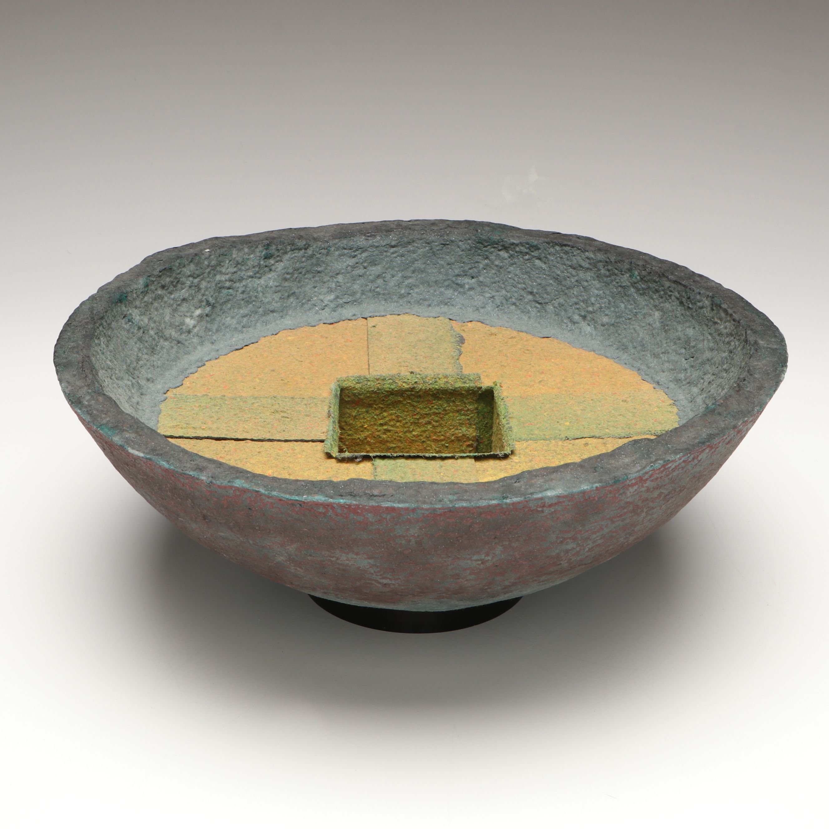 Artist Signed Papier-Mâché Decorative Bowl