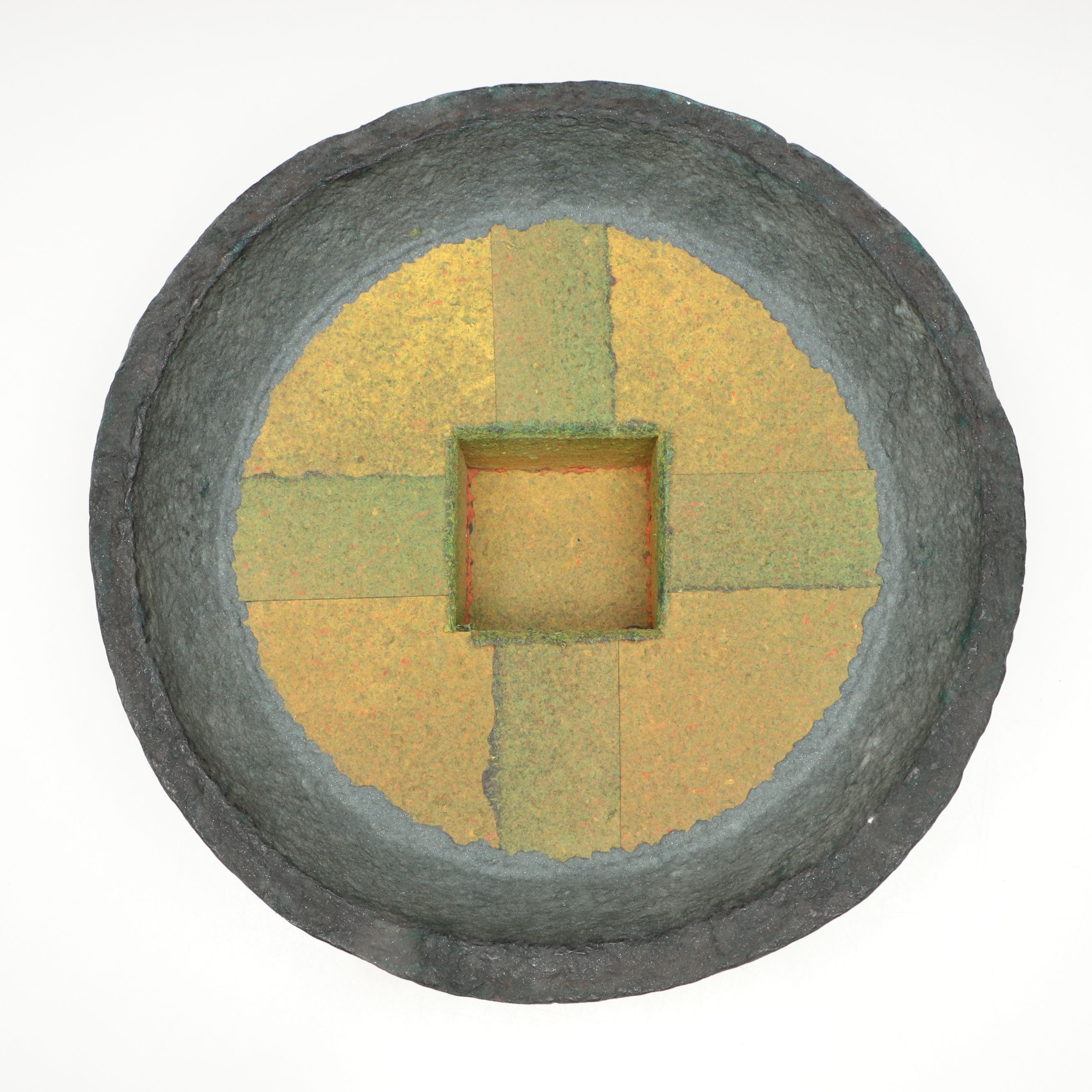 Artist Signed Papier-Mâché Decorative Bowl