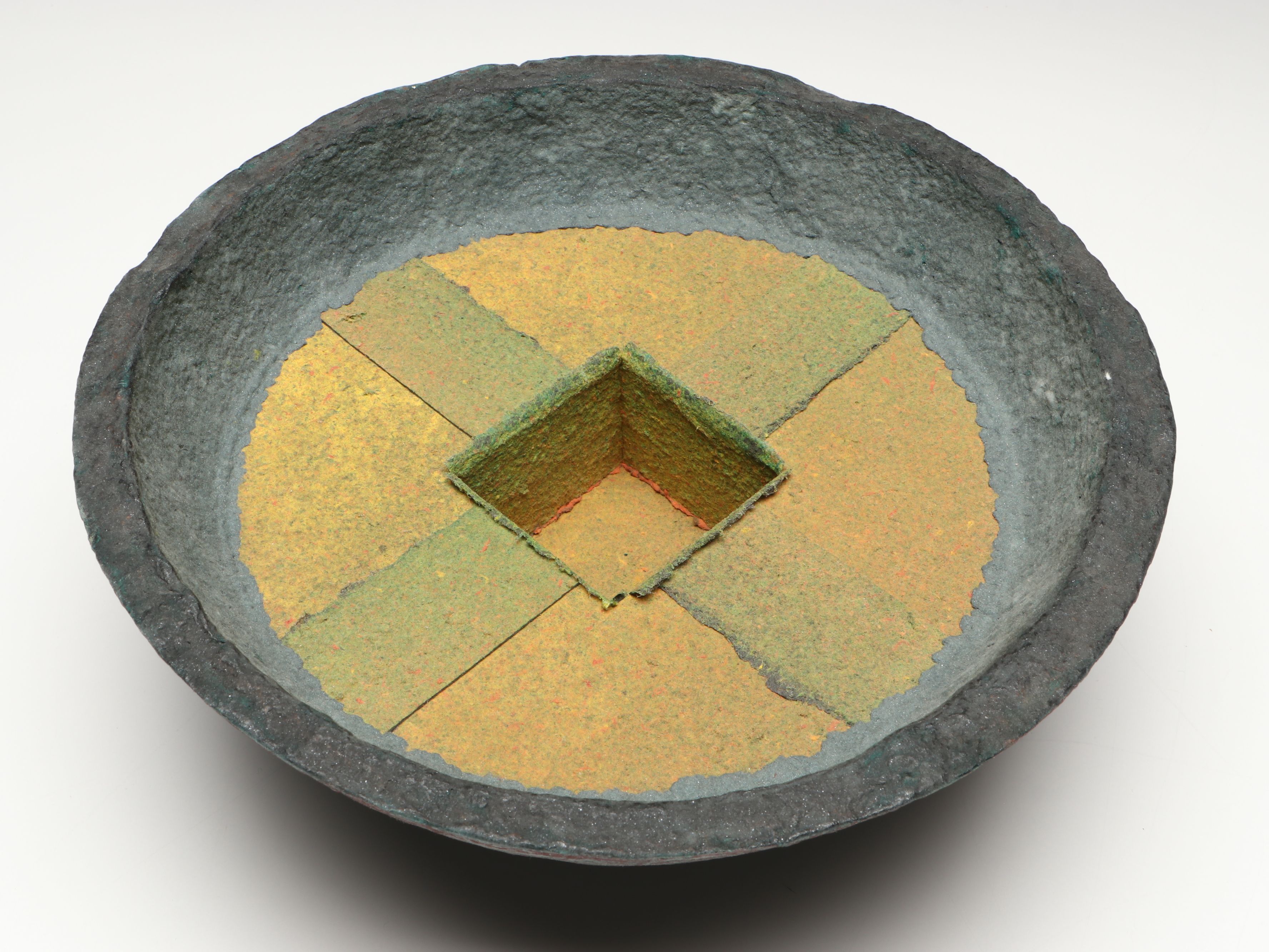 Artist Signed Papier-Mâché Decorative Bowl