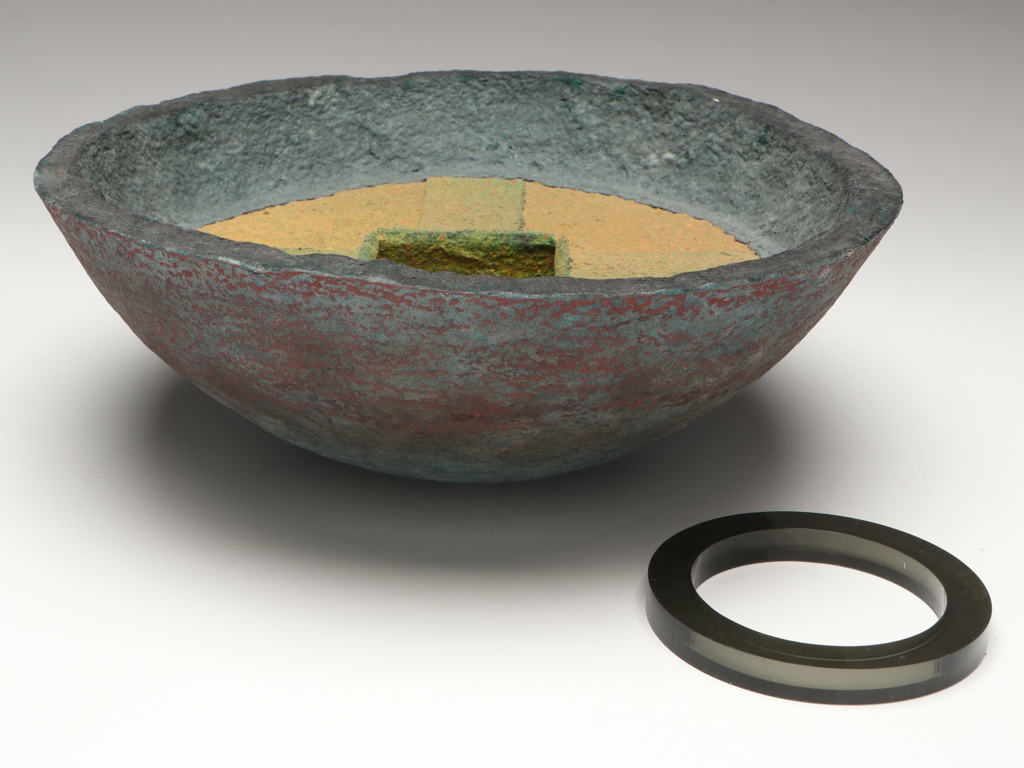 Artist Signed Papier-Mâché Decorative Bowl