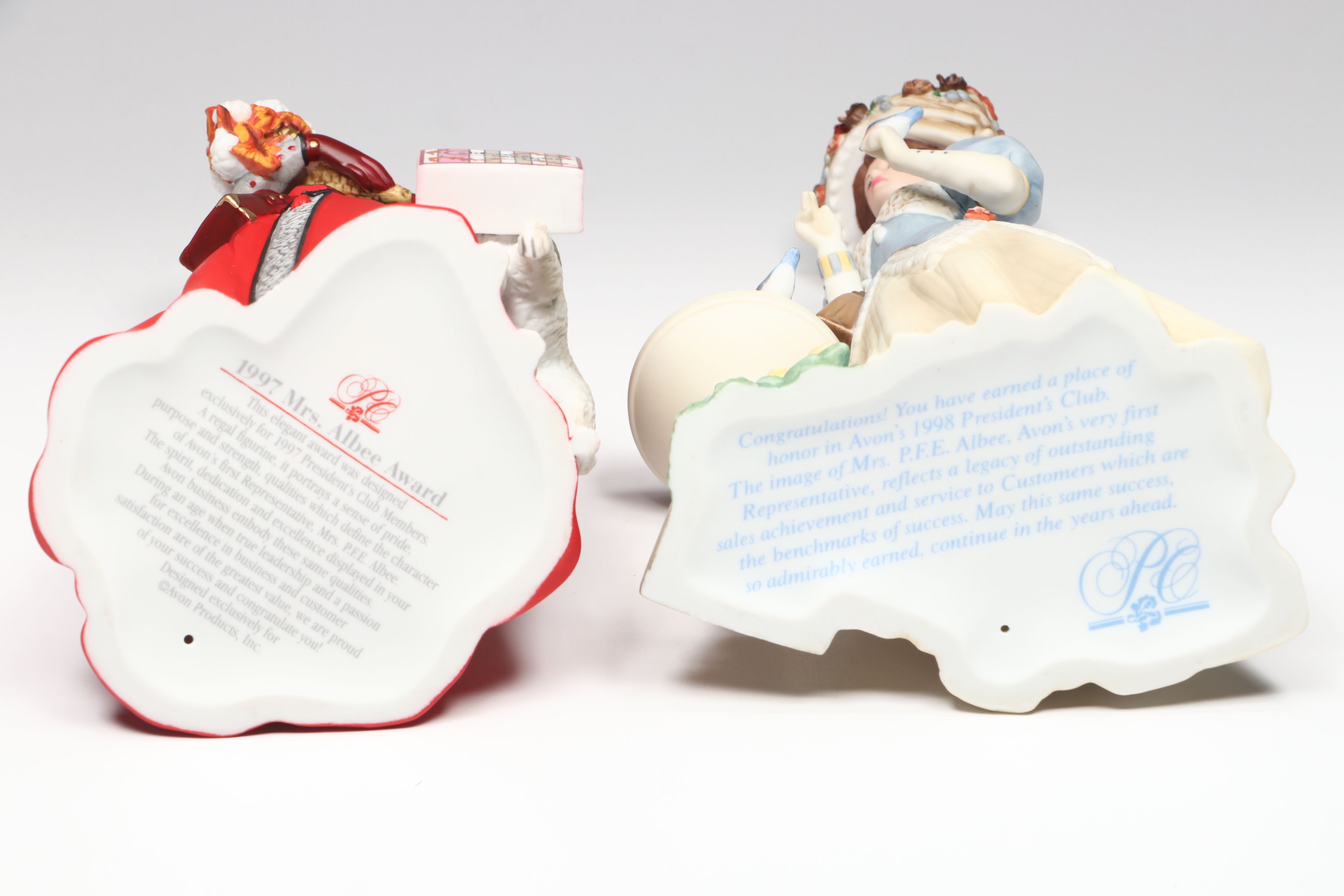 Avon Mrs. Albee Award Porcelain Figures, 1997-1998