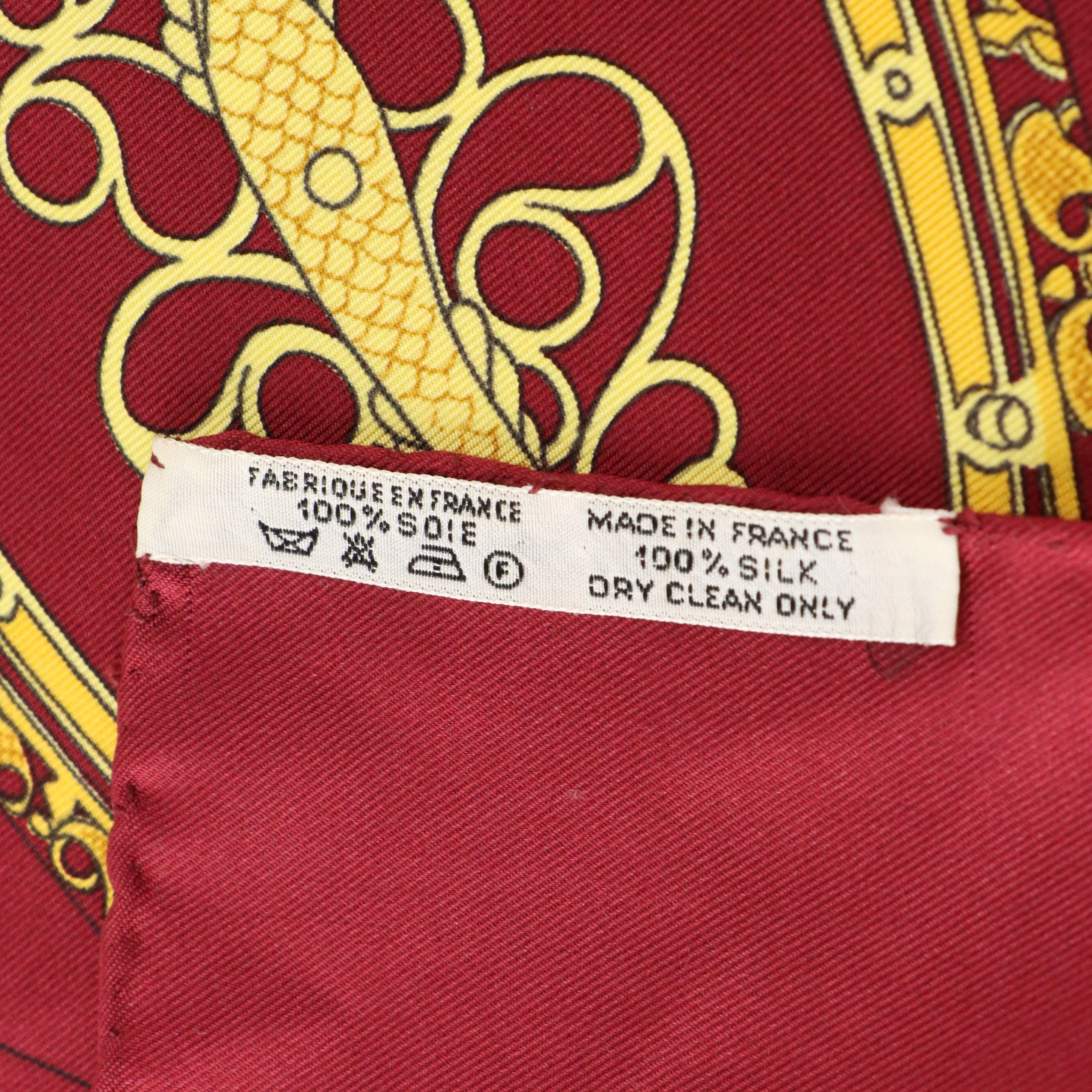 Hermès "Les Muserolles" Silk Twill Scarf 90