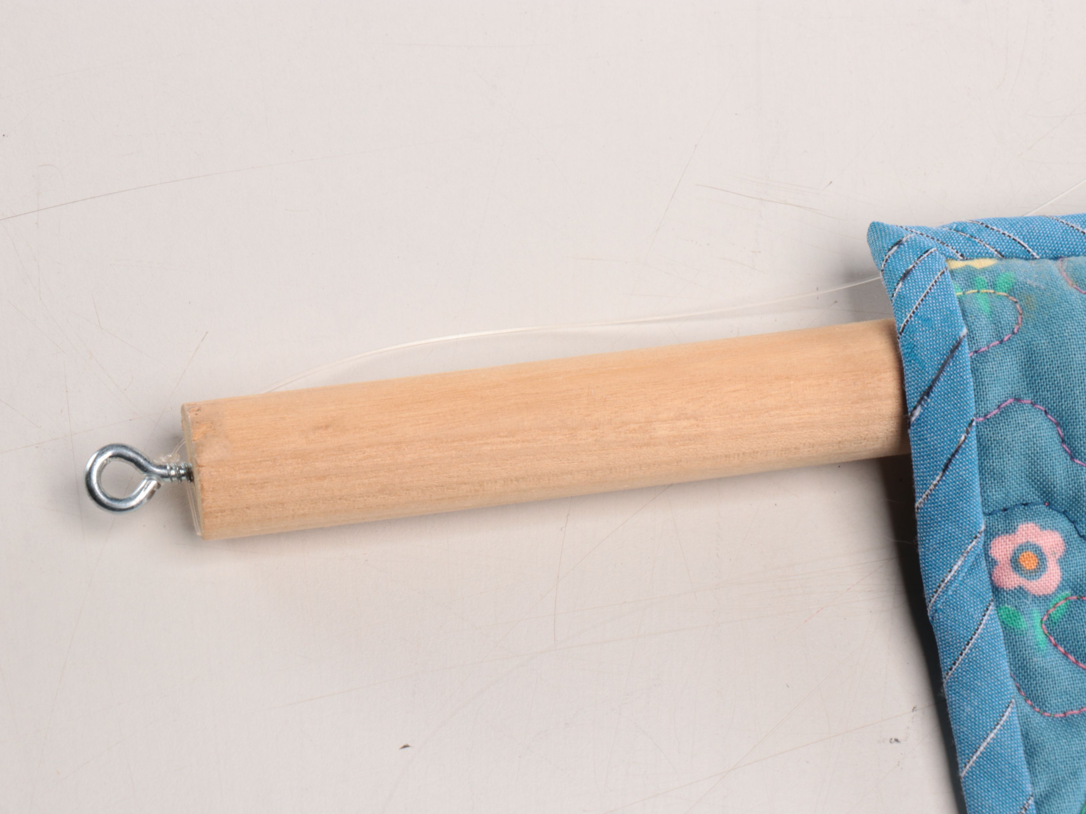 Brazilian Textile Art Picture Quilt with Dowel Rod, 2004