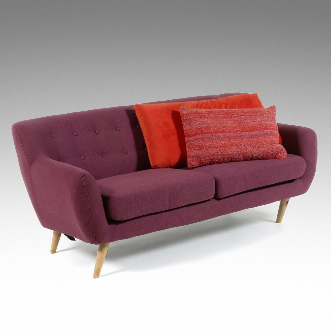 Mid Century Modern Style Upholstered Loveseat