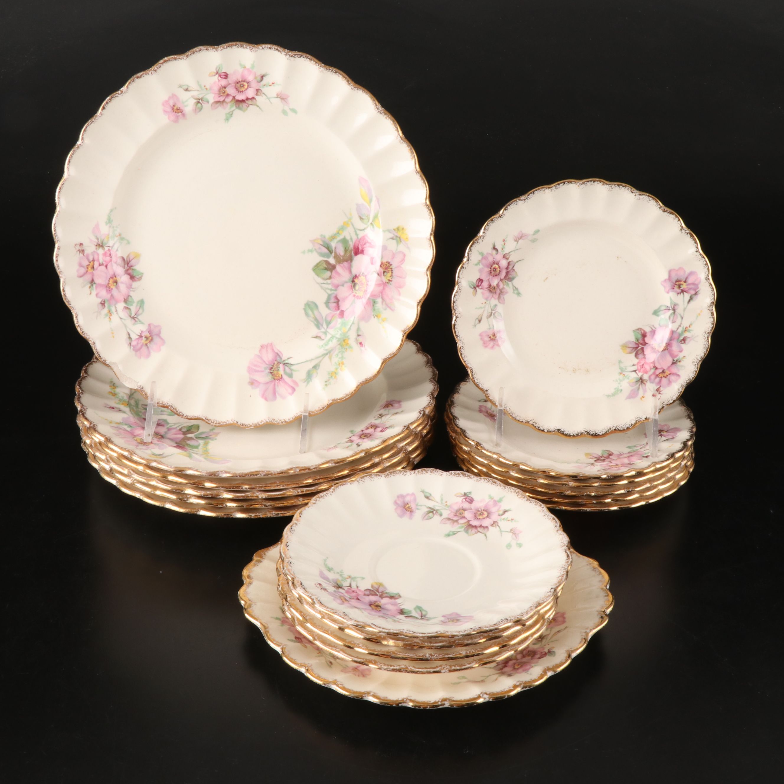 Sebring Pottery "Wild Rose" Ceramic Dinnerware