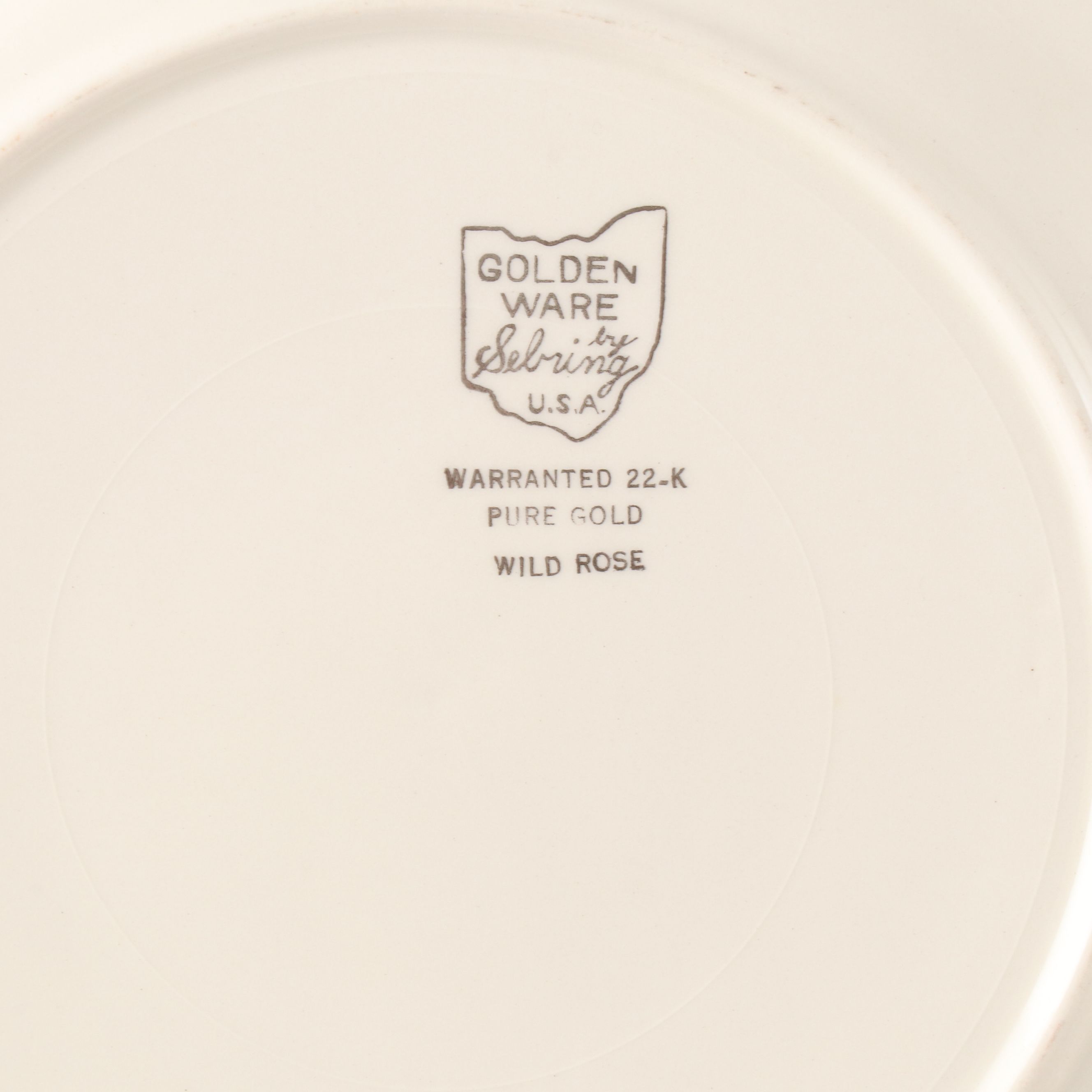 Sebring Pottery "Wild Rose" Ceramic Dinnerware