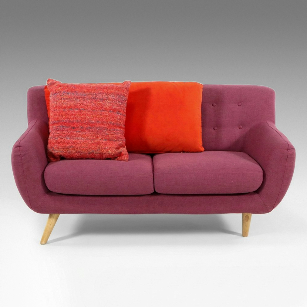 Mid Century Modern Style Upholstered Loveseat