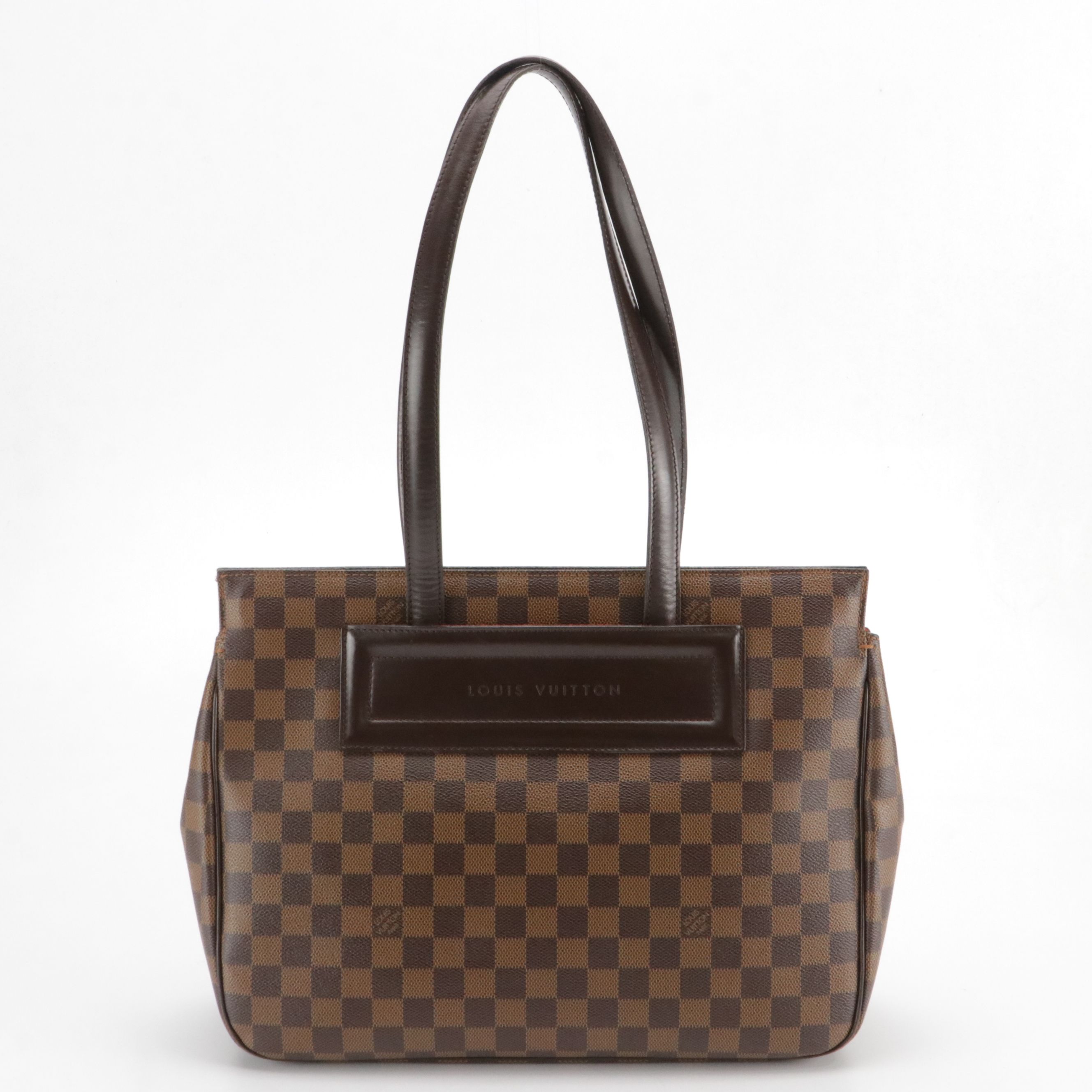 Louis Vuitton Parioli PM Shoulder Bag in Damier Ebene Canvas and Leather