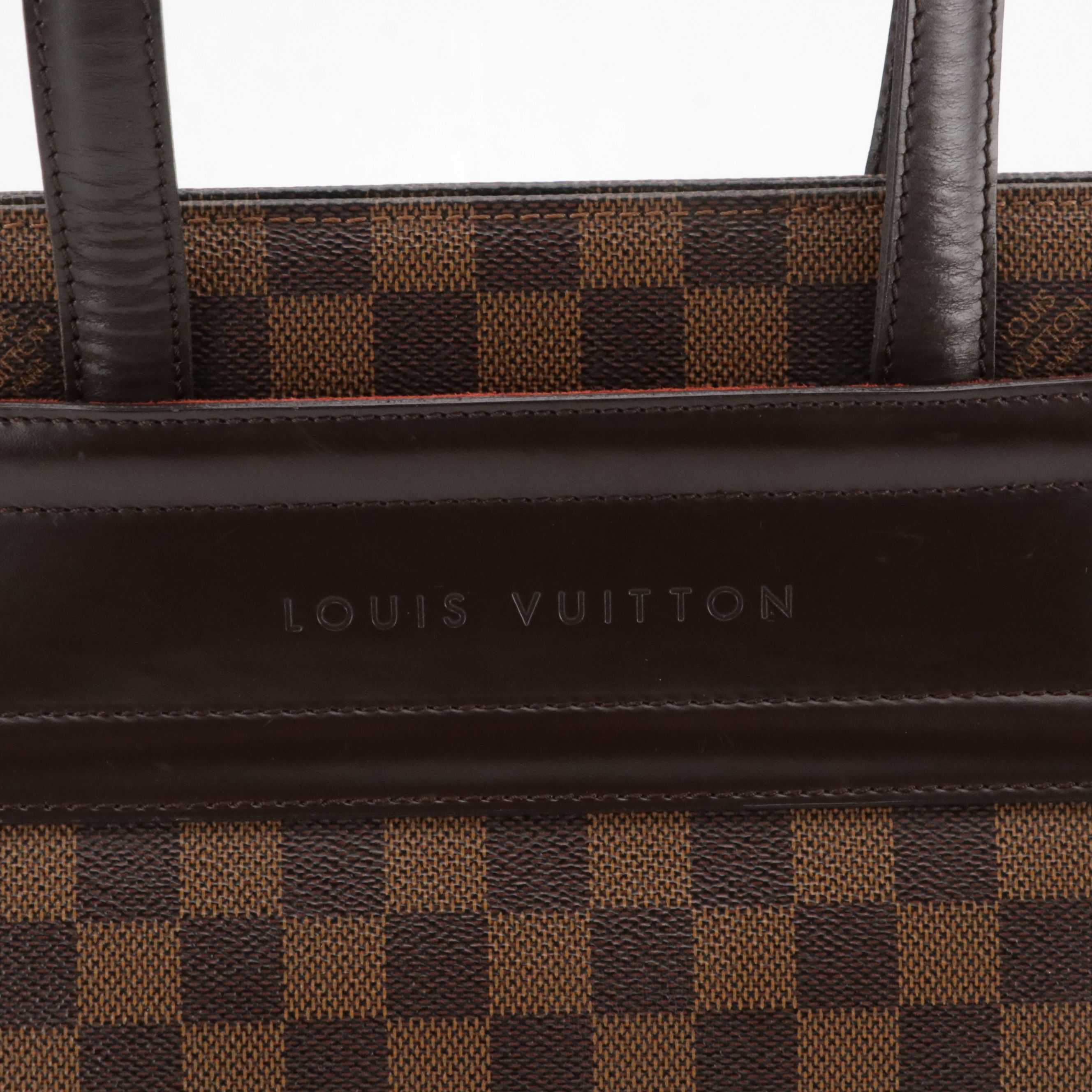 Louis Vuitton Parioli PM Shoulder Bag in Damier Ebene Canvas and Leather
