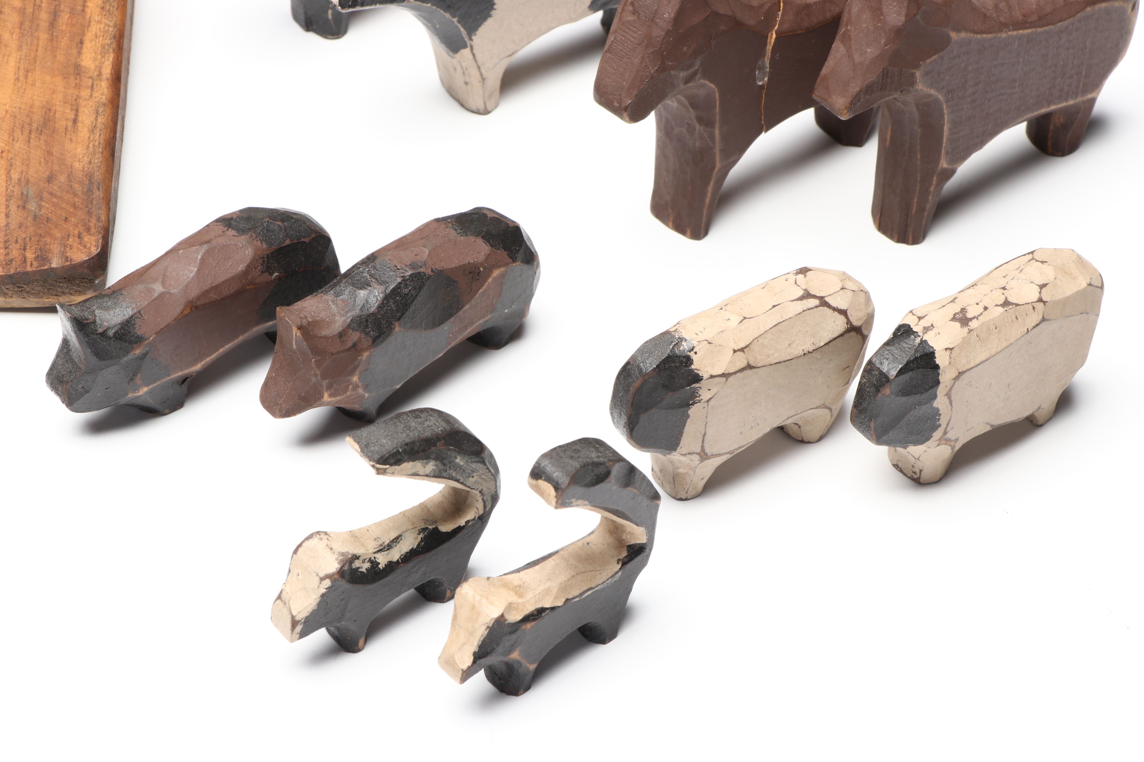 Roger Ellis Folk Art "Just Country" Handcrafted Noah's Ark Set, 1999